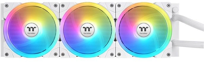 Система водяного охлаждения Thermaltake MAGFloe 360 Ultra Snow ARGB Soc-AM5/AM4/1200/1700/1851 белый 4-pin 30.6-32.5dB Al LCD 355W Ret (CL-W433-PL12SW-A) — миниатюра 4