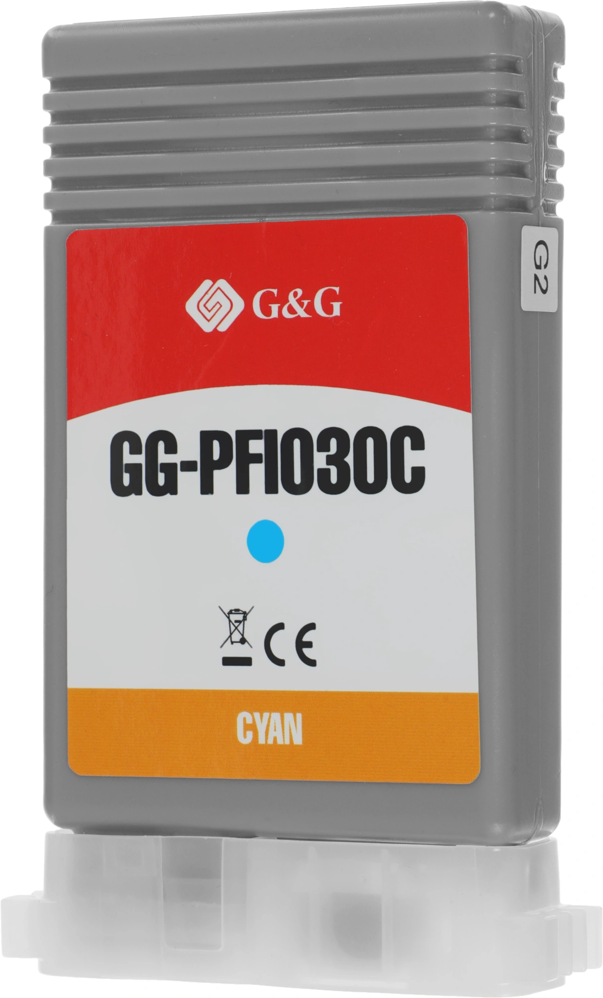 Картридж струйный G&G GG-PFI030C PFI-030C голубой (55мл) для Canon imagePrograf TA-20/30 TM-240/340 — миниатюра 2