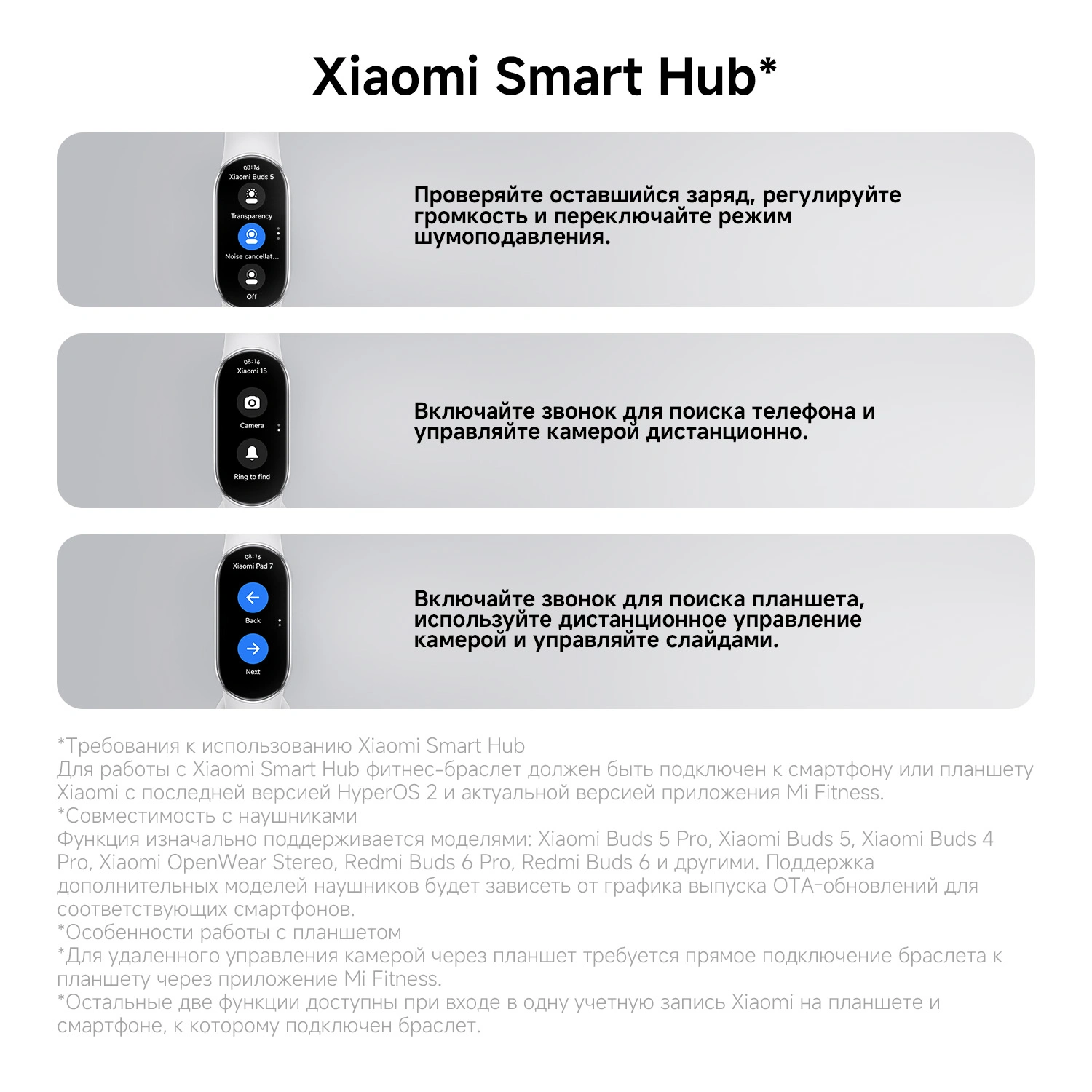 Фитнес-трекер Xiaomi Smart Band 10 AMOLED корп.:серебристый рем.:серый (BHR07PSGL) — миниатюра 28