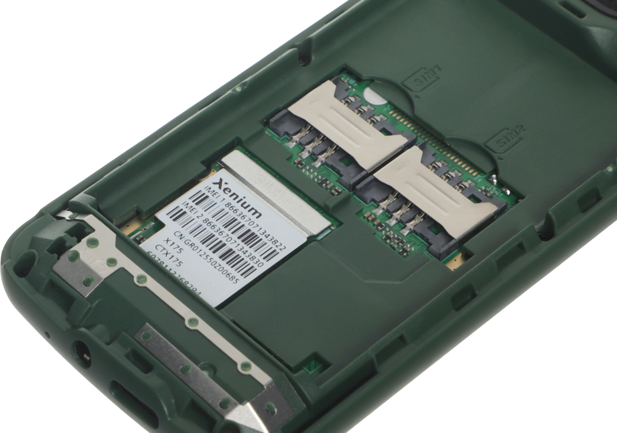 Мобильный телефон Xenium 175 X зеленый моноблок 2Sim 1.77" 128x160 Nucleus GSM900/1800 MP3 FM — миниатюра 9