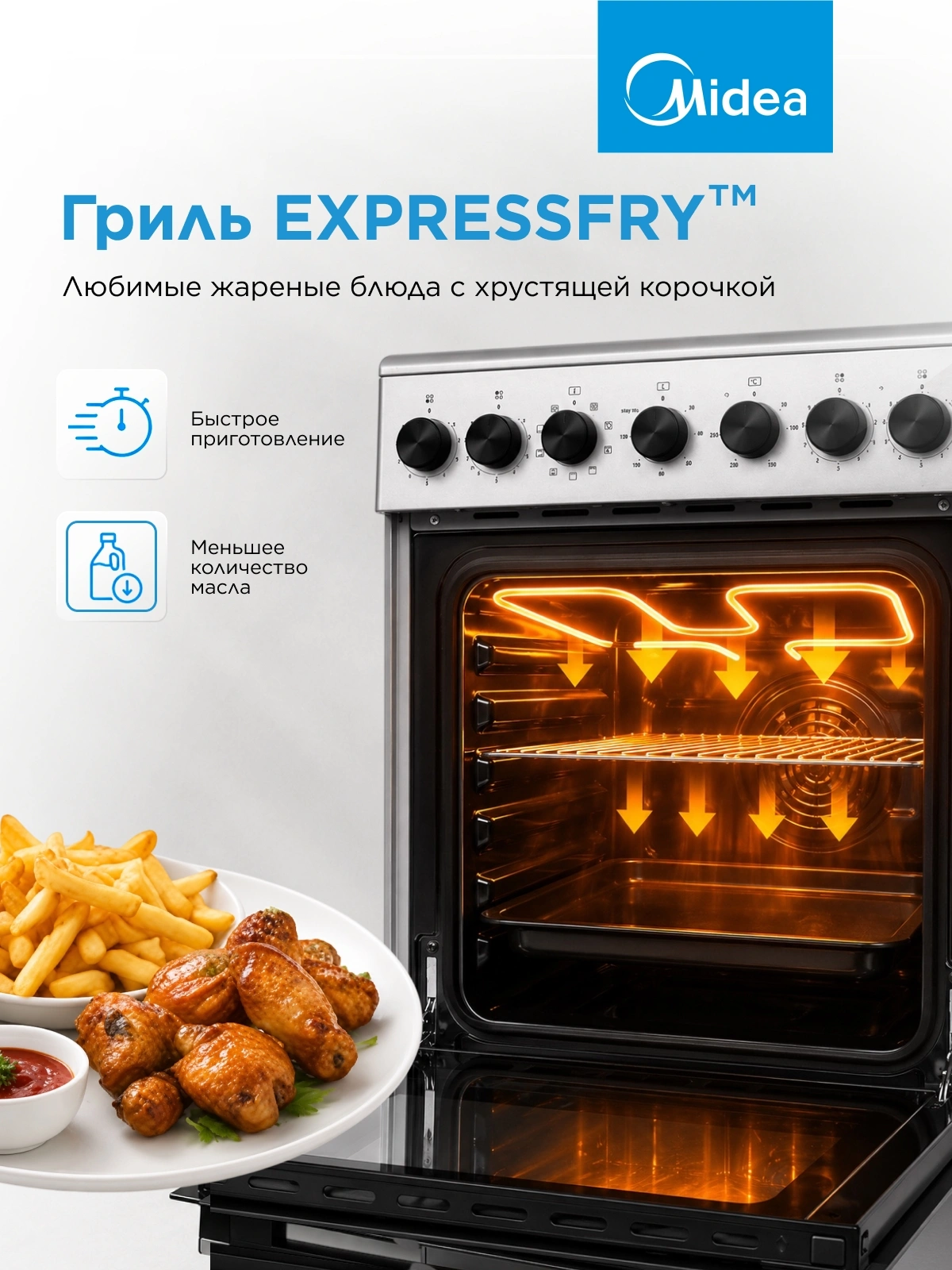 Плита Электрическая Midea MFO-M4E20T9E(SL) серебристый/черный стеклокерамика (без крышки) — миниатюра 14