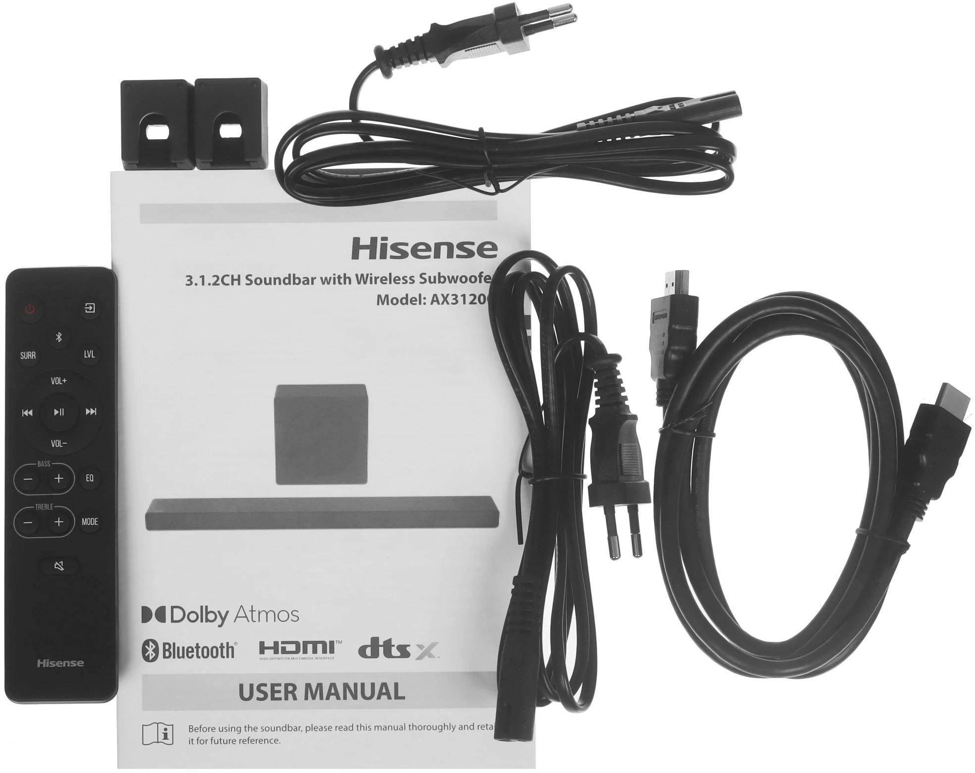 Саундбар Hisense AX3120Q 3.1.2 200Вт+240Вт черный — миниатюра 13