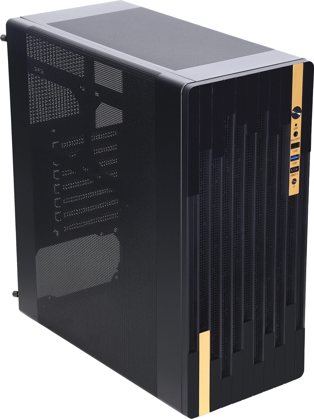 Корпус Accord ACC-188R2 черный без БП ATX 6x120mm 2xUSB2.0 1xUSB3.0 audio — фото 1