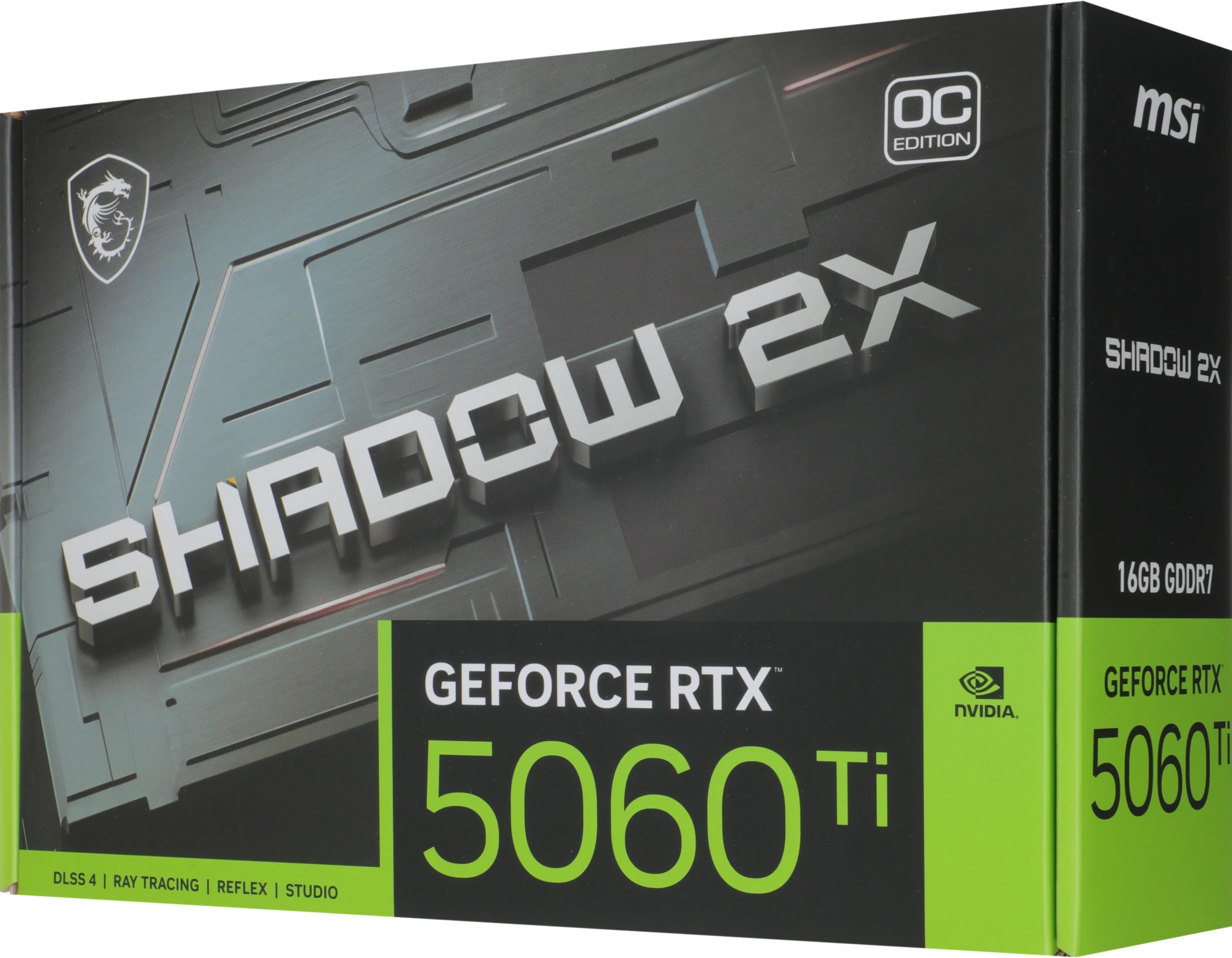 Видеокарта MSI PCI-E 5.0 RTX 5060 TI 16G SHADOW 2X OC PLUS NVIDIA GeForce RTX 5060TI 16Gb 128bit GDDR7 2602/28000 HDMIx1 DPx3 HDCP Ret — миниатюра 6
