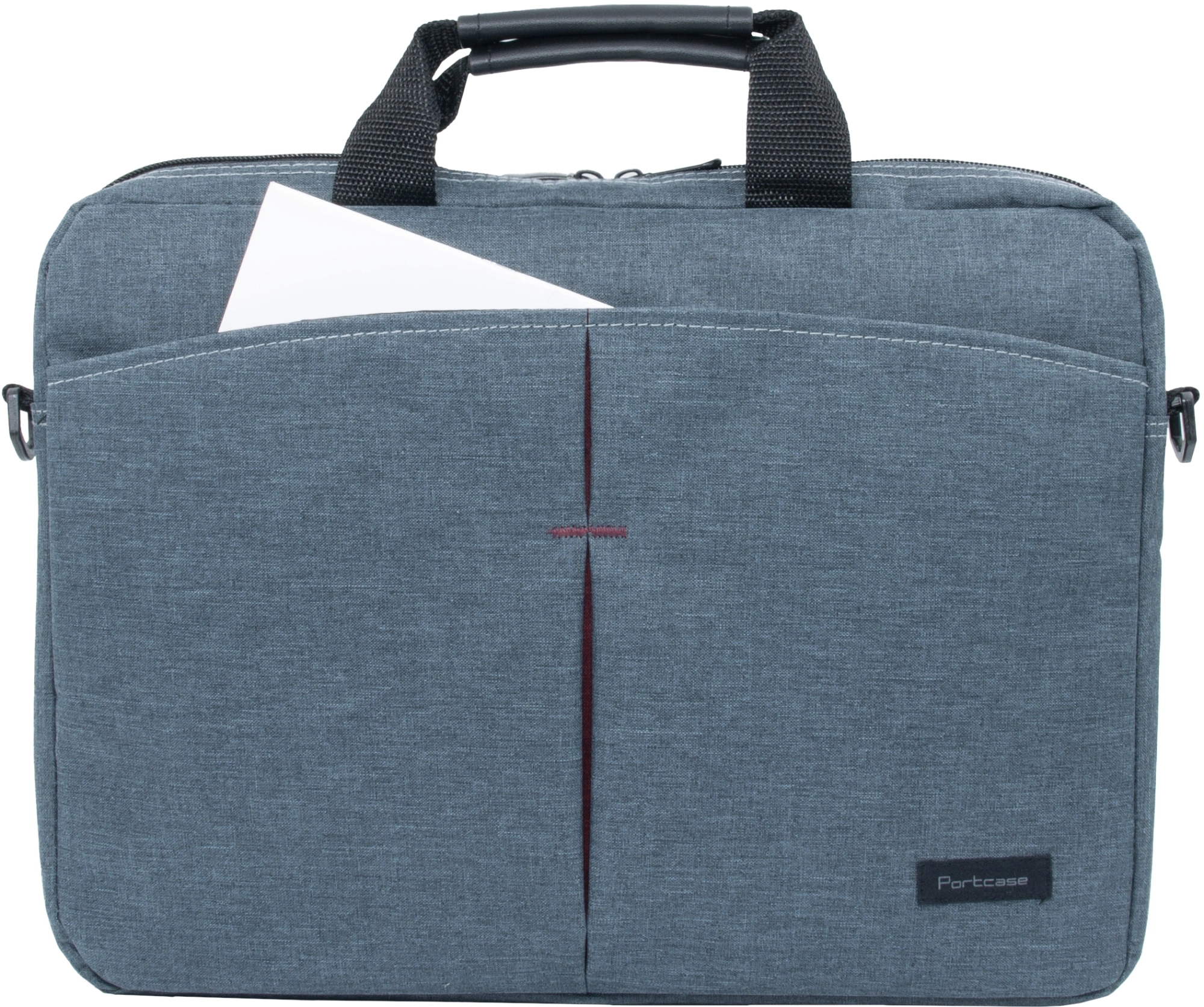 Сумка для ноутбука 15.6" Portcase KCB-162 серый нейлон/полиэстер (KCB-162 GREY) — миниатюра 7