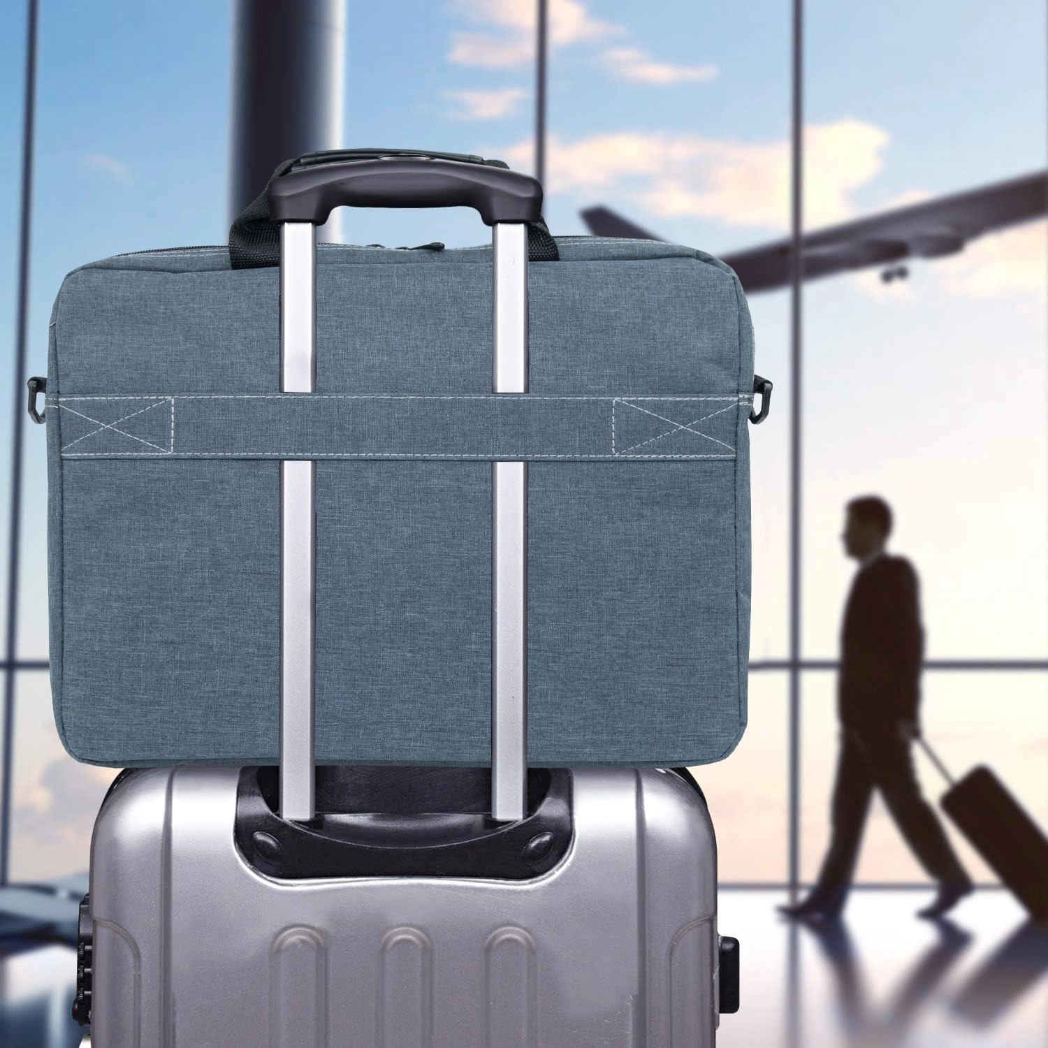 Сумка для ноутбука 15.6" Portcase KCB-162 серый нейлон/полиэстер (KCB-162 GREY) — миниатюра 10