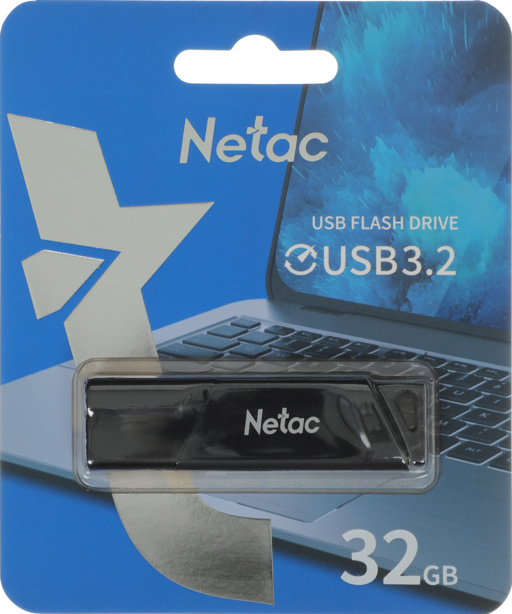 Флеш Диск Netac 32GB U336 NT03U336S-032G-32BK USB3.2 черный — миниатюра 6