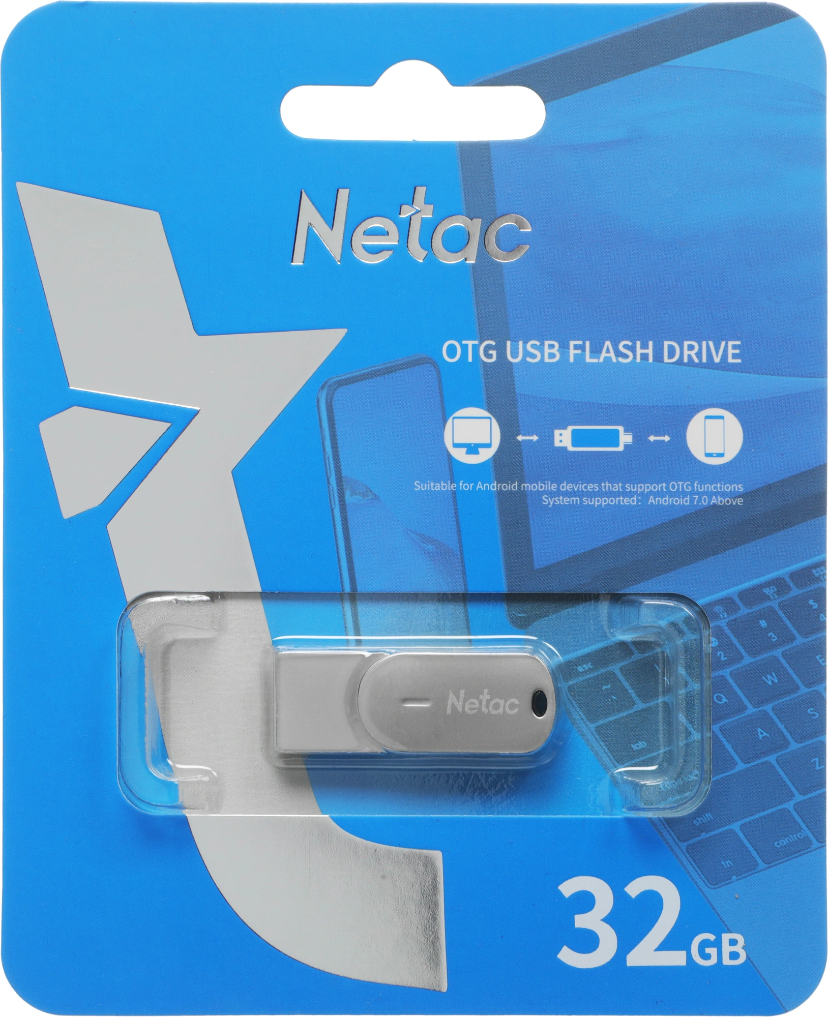Флеш Диск Netac 32GB U785C NT03U785C-032G-32PN USB3.2 серый — миниатюра 6
