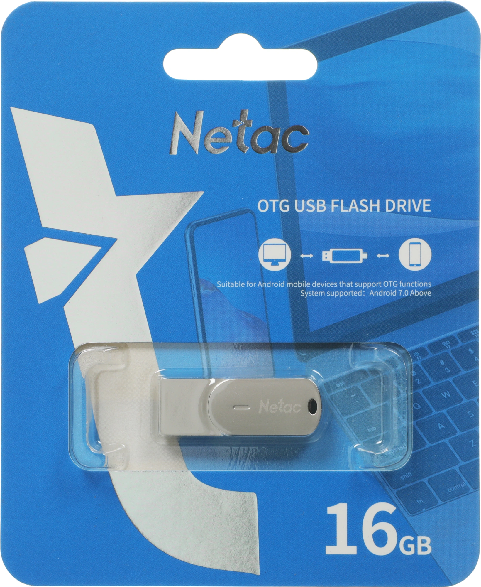 Флеш Диск Netac 16GB U785C NT03U785C-016G-32PN USB3.2 серый — миниатюра 6