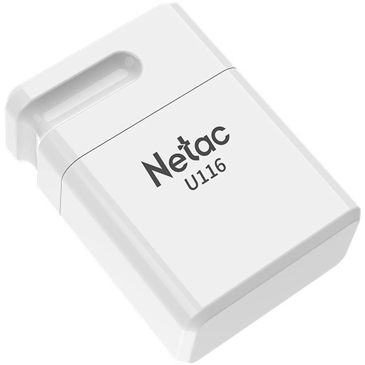 Флеш Диск Netac 128GB U116 NT03U116N-128G-32WH USB3.2 белый — миниатюра 4