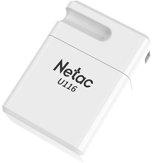 Флеш Диск Netac 128GB U116 NT03U116N-128G-32WH USB3.2 белый — миниатюра 5