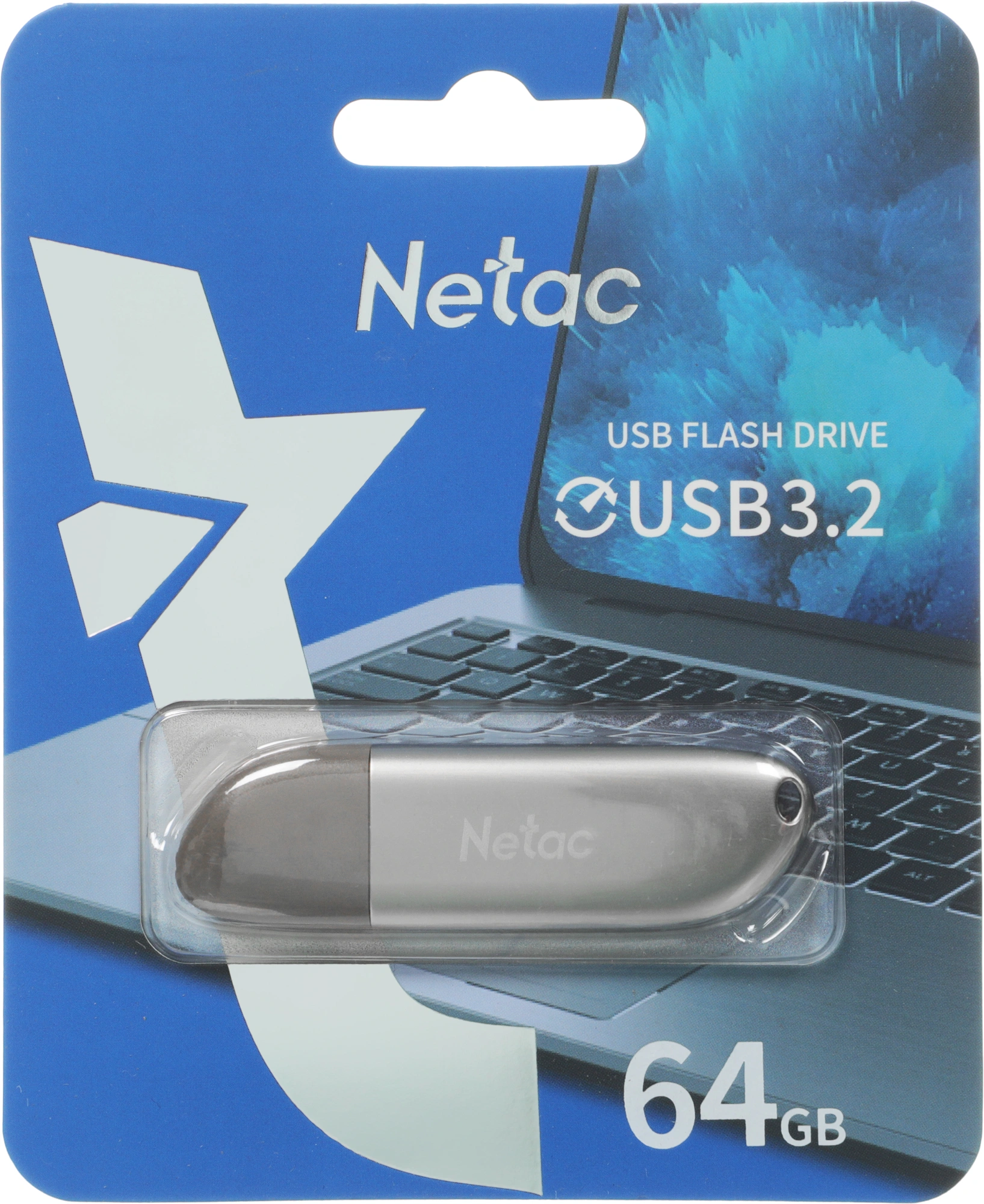 Флеш Диск Netac 64GB U352 NT03U352N-064G-32PN USB3.0 серебристый — миниатюра 6