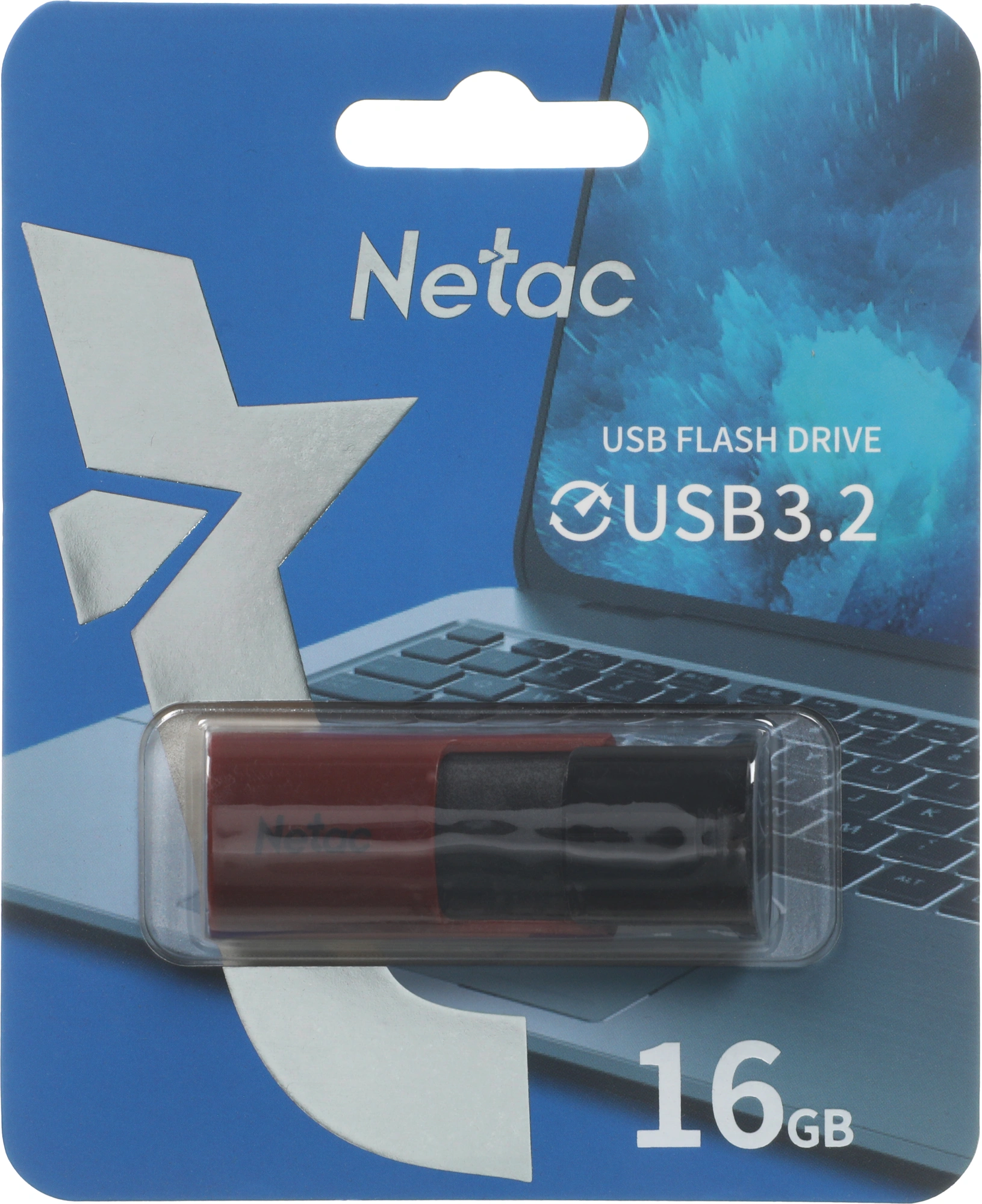 Флеш Диск Netac 16GB U182 NT03U182N-016G-32RE USB3.0 красный/черный — миниатюра 3