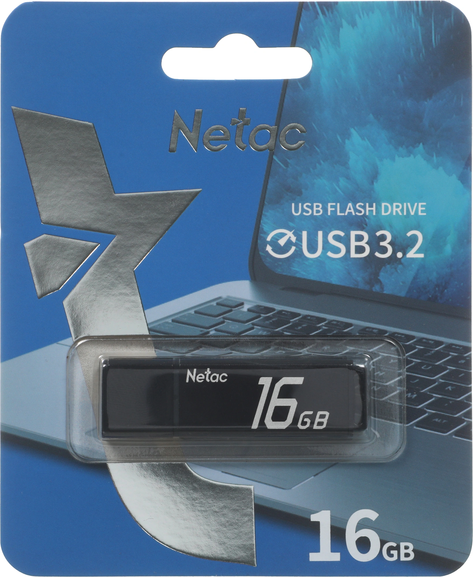Флеш Диск Netac 16GB U351 NT03U351N-016G-32BK USB3.0 серый — миниатюра 6