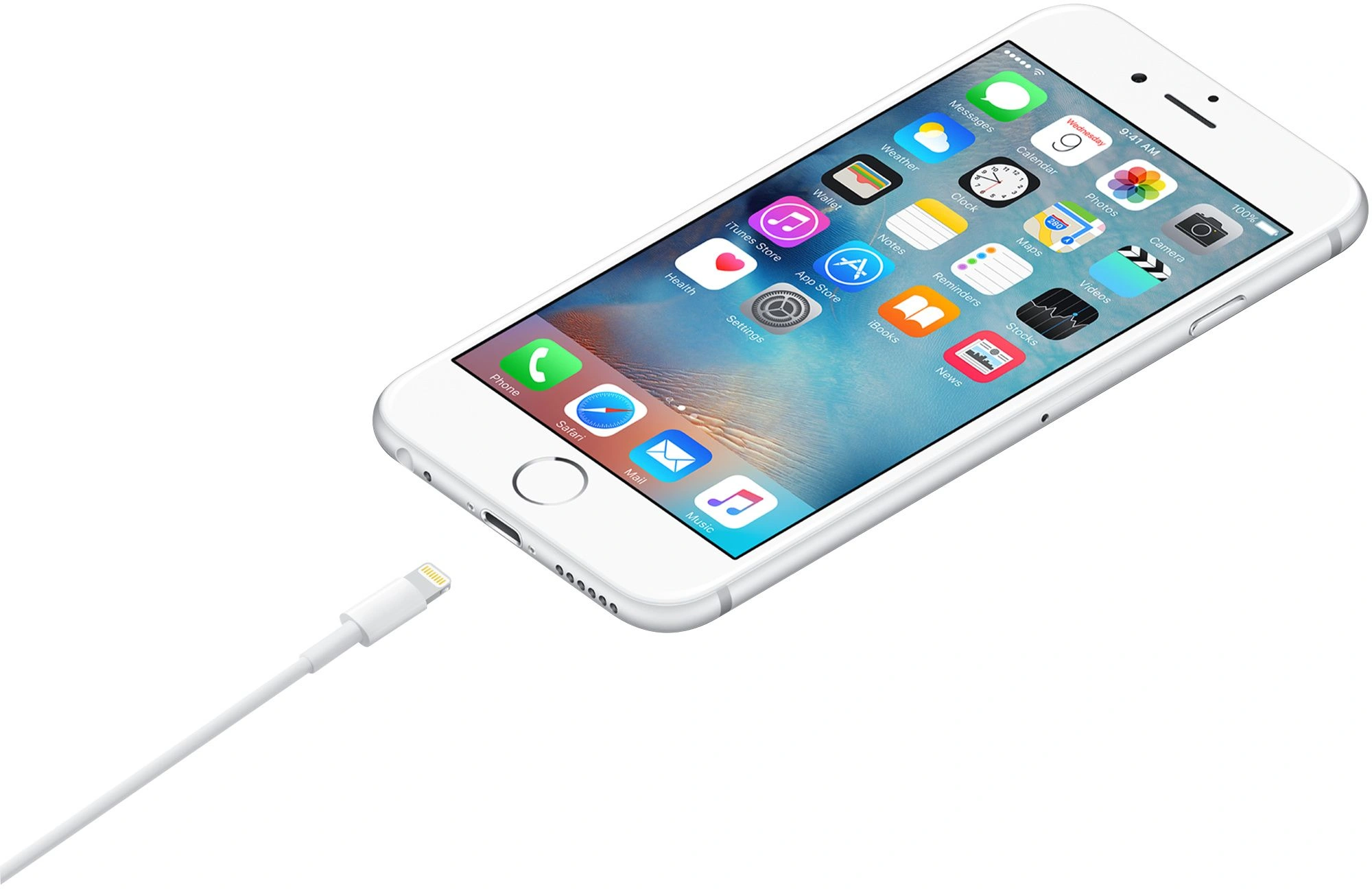 Кабель Apple A1480 MUQW3ZM/A USB (m)-Lightning (m) 1м белый — миниатюра 2