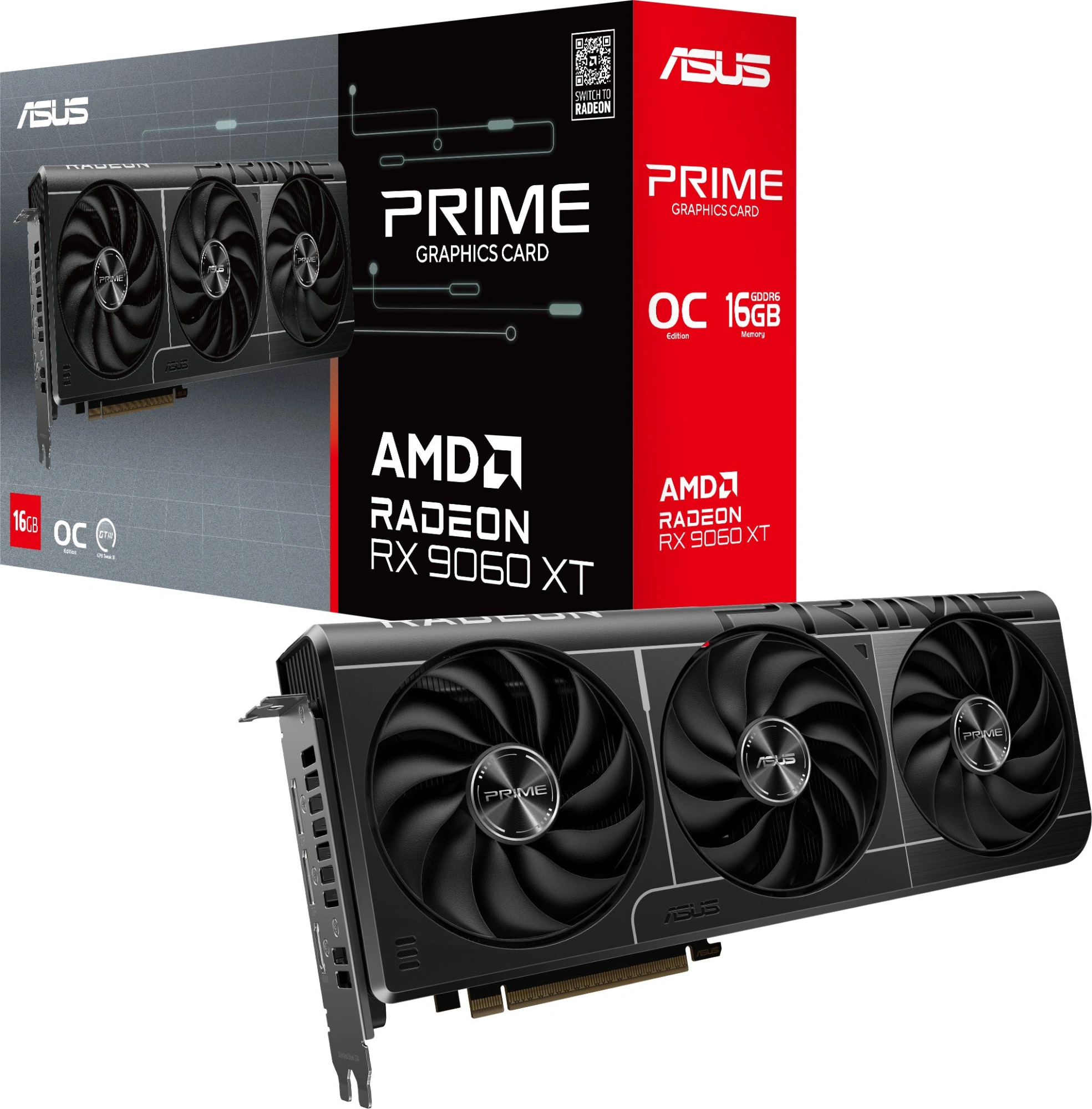 Видеокарта Asus PCI-E 5.0 PRIME-RX9060XT-O16G AMD Radeon RX 9060XT 16Gb 128bit GDDR6 2740/20000 HDMIx1 DPx2 HDCP Ret — миниатюра 14