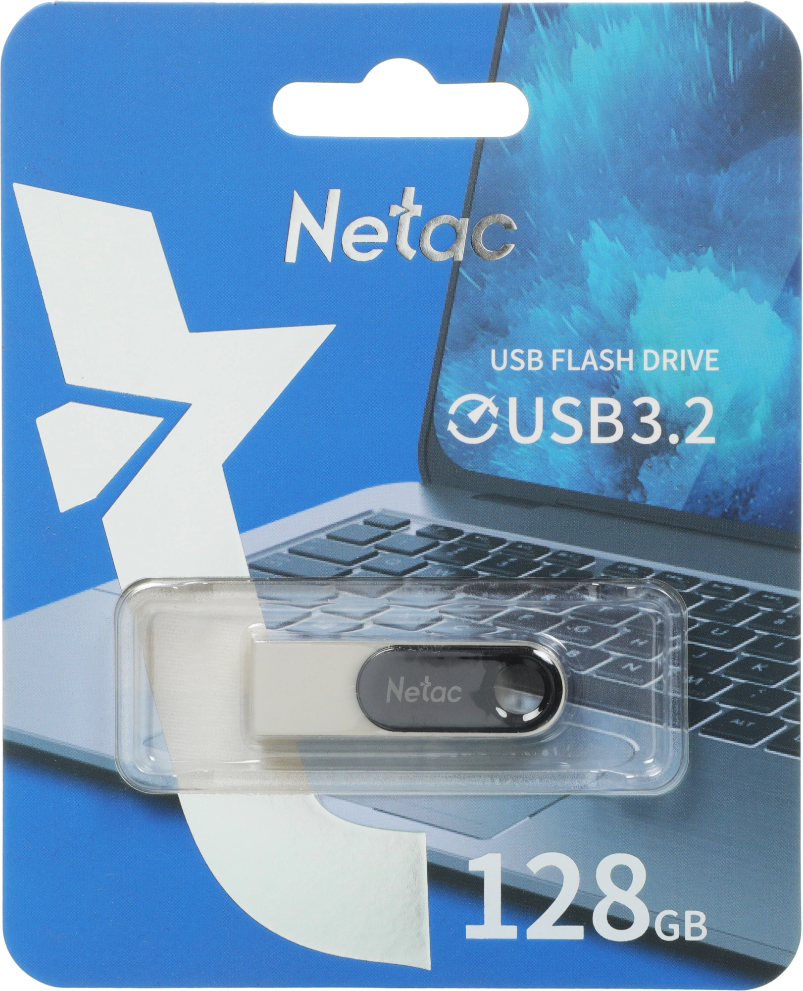Флеш Диск Netac 128GB U278 NT03U278N-128G-32PN USB3.0 серебристый/черный — миниатюра 6