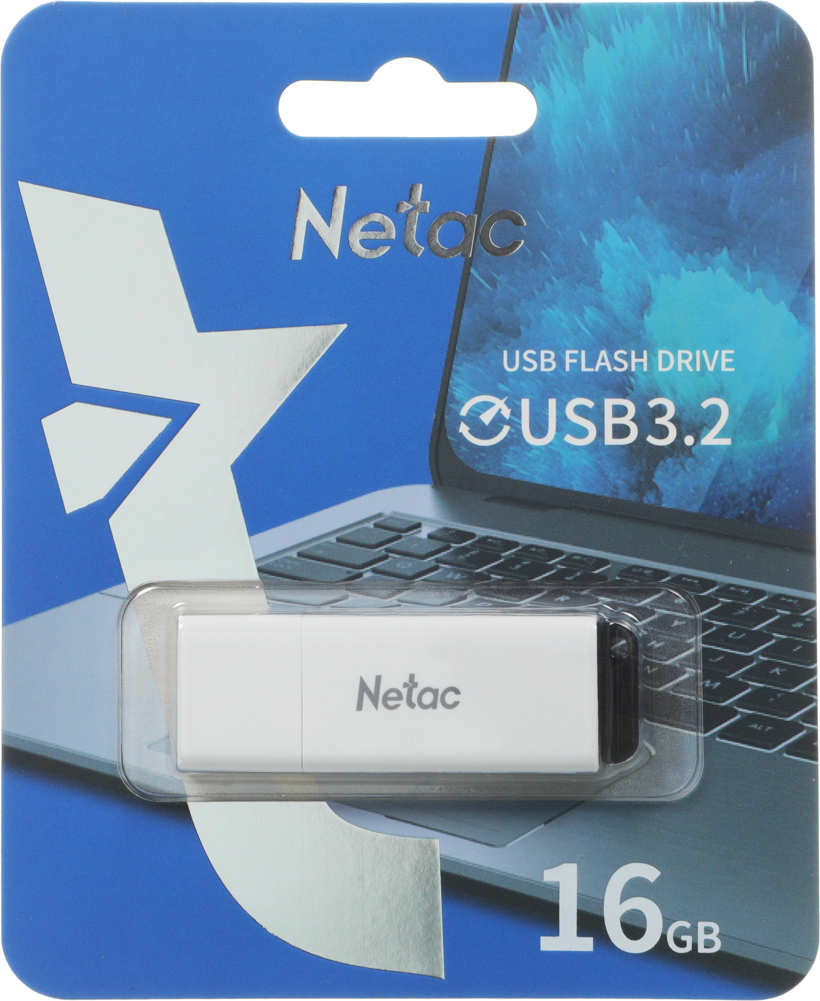 Флеш Диск Netac 16GB U185 NT03U185N-016G-32WH USB3.0 белый — миниатюра 6