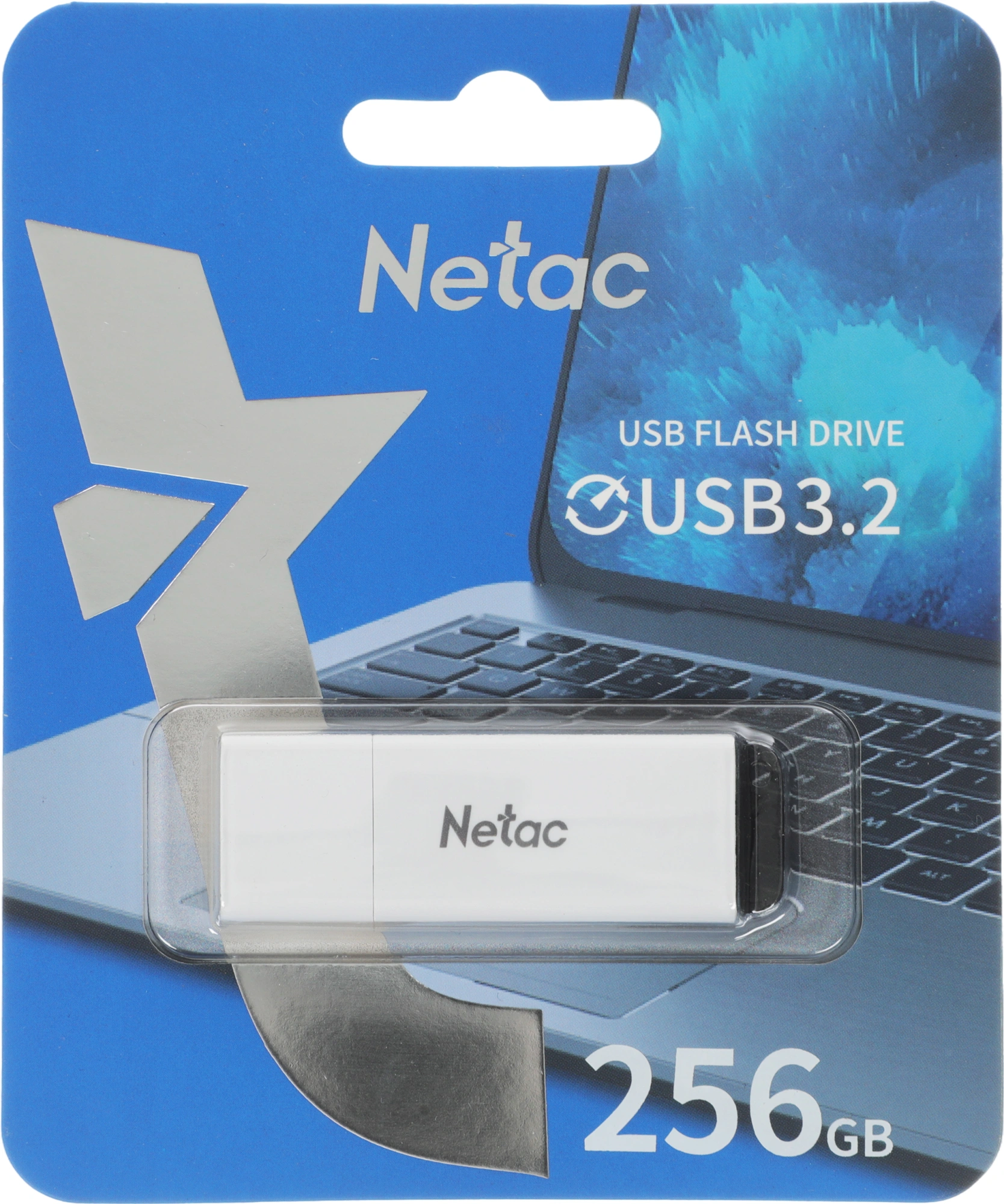 Флеш Диск Netac 256GB U185 NT03U185N-256G-32WH USB3.0 белый — миниатюра 6