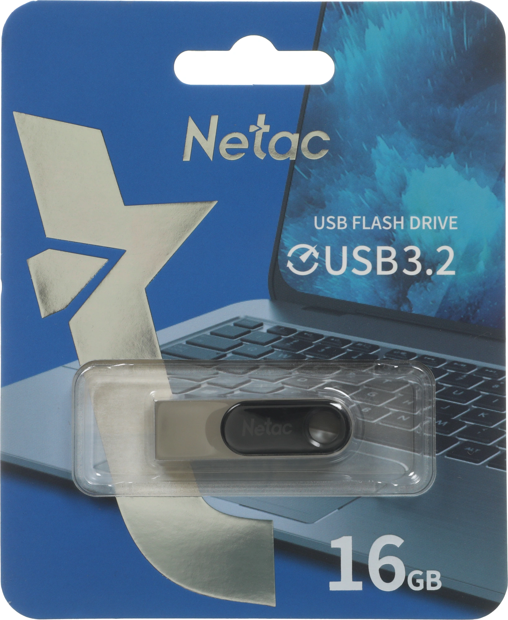 Флеш Диск Netac 16GB U278 NT03U278N-016G-32PN USB3.0 серебристый/черный — миниатюра 6