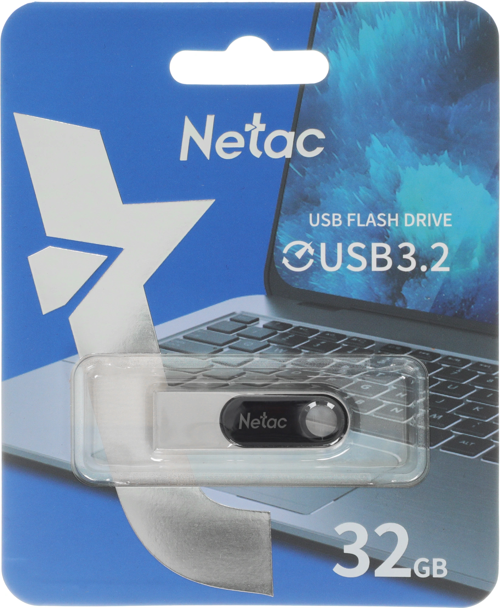 Флеш Диск Netac 32GB U278 NT03U278N-032G-32PN USB3.0 серебристый/черный — миниатюра 6