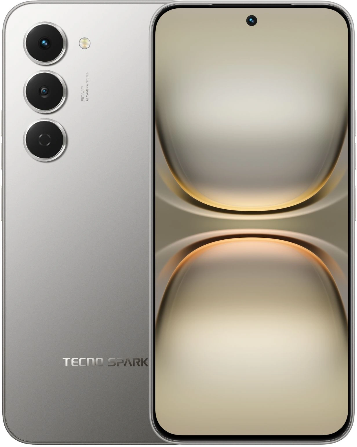 Смартфон Tecno Spark 40 Pro 128Gb 8Gb титан (KM6 128+8 MOON TITANIUM)