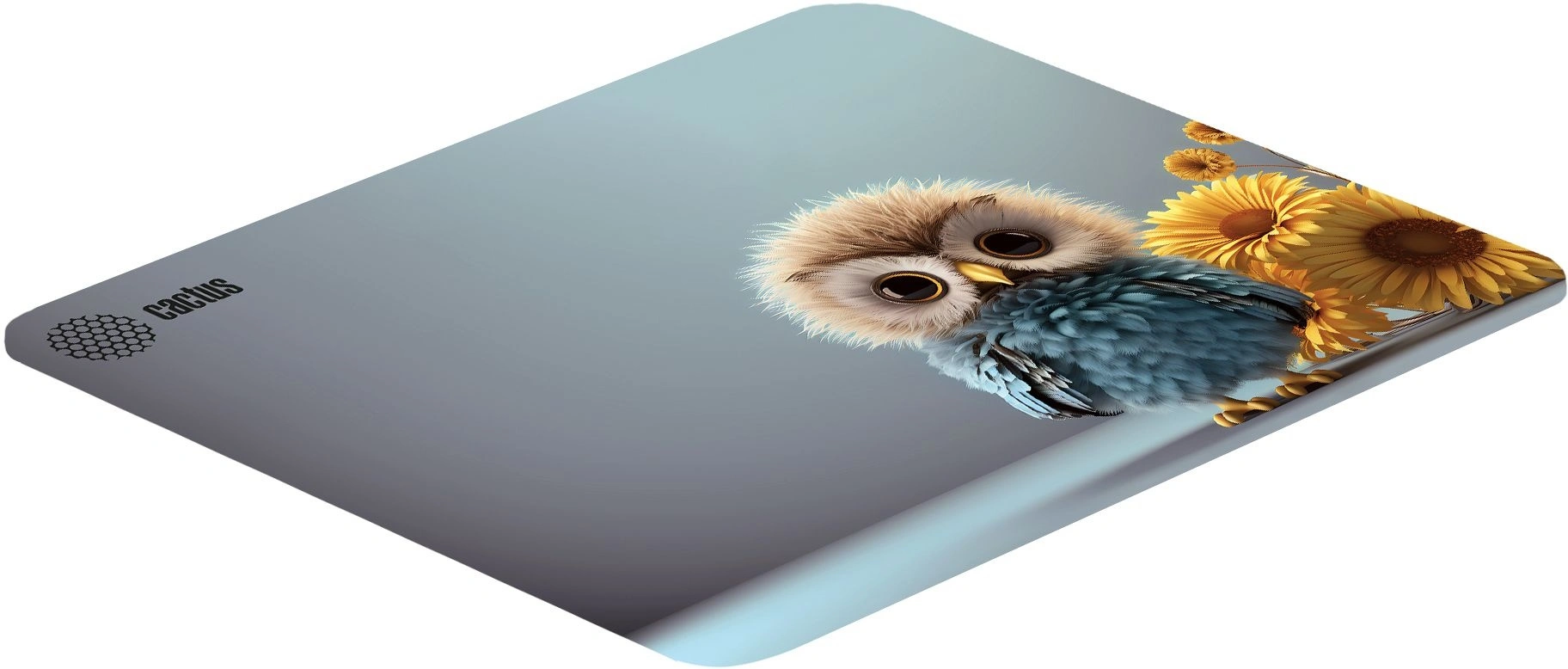 Коврик для мыши Cactus Owl gray рисунок 300x250x3мм (CS-MPC-D12M) — миниатюра 2