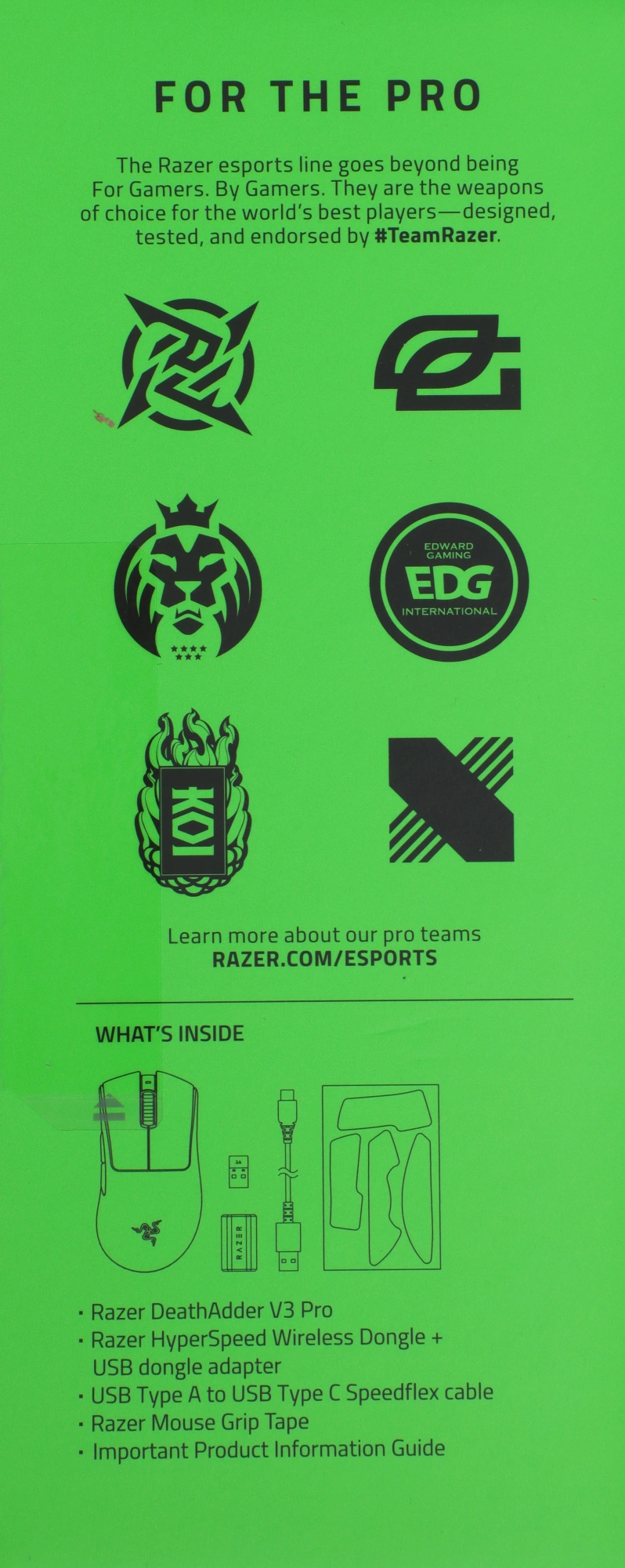 Мышь Razer DeathAdder V3 Pro белый оптическая 30000dpi беспров. USB-C 5but (RZ01-04630200-R3A1) — миниатюра 7