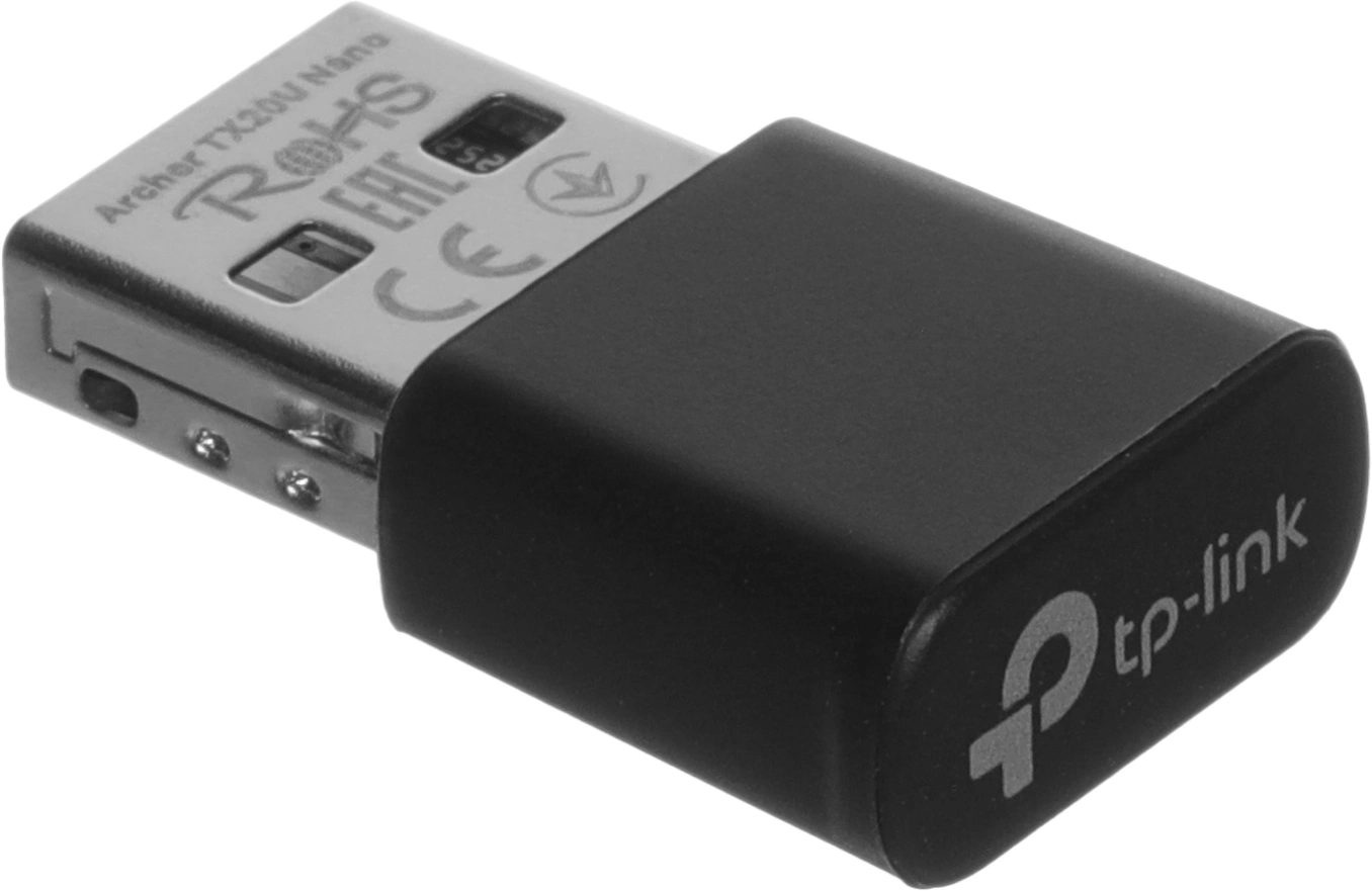 Сетевой адаптер Wi-Fi TP-Link Archer TX20U Nano AX1800 USB 2.0 (ант.внутр.) 2ант. — миниатюра 2