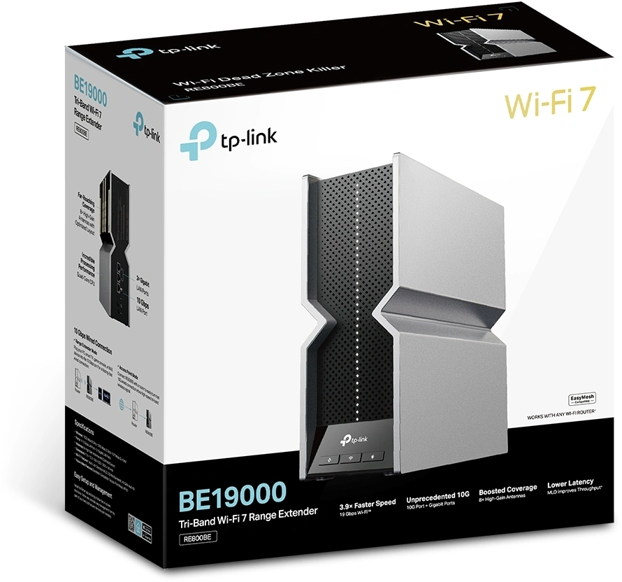 Повторитель беспроводного сигнала TP-Link RE800BE BE19000 Wi-Fi черный — миниатюра 5