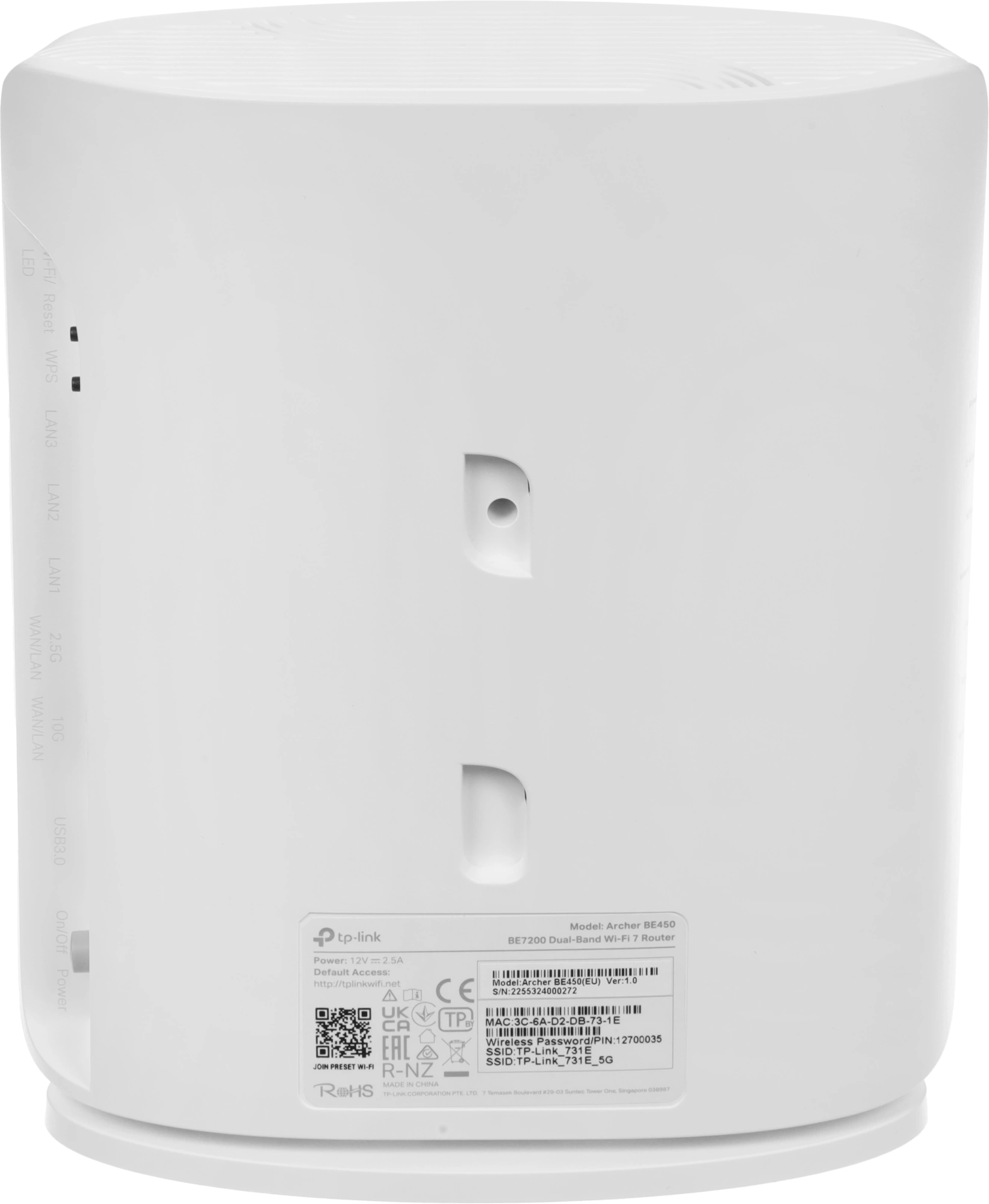 Роутер беспроводной TP-Link Archer BE450 BE7200 100/1000/2500/10000BASE-T белый — миниатюра 4