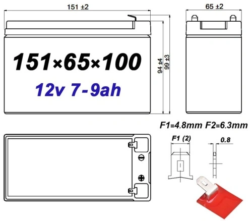 Батарея для ИБП BB HRL 9-12XP 12В 9Ач — миниатюра 2