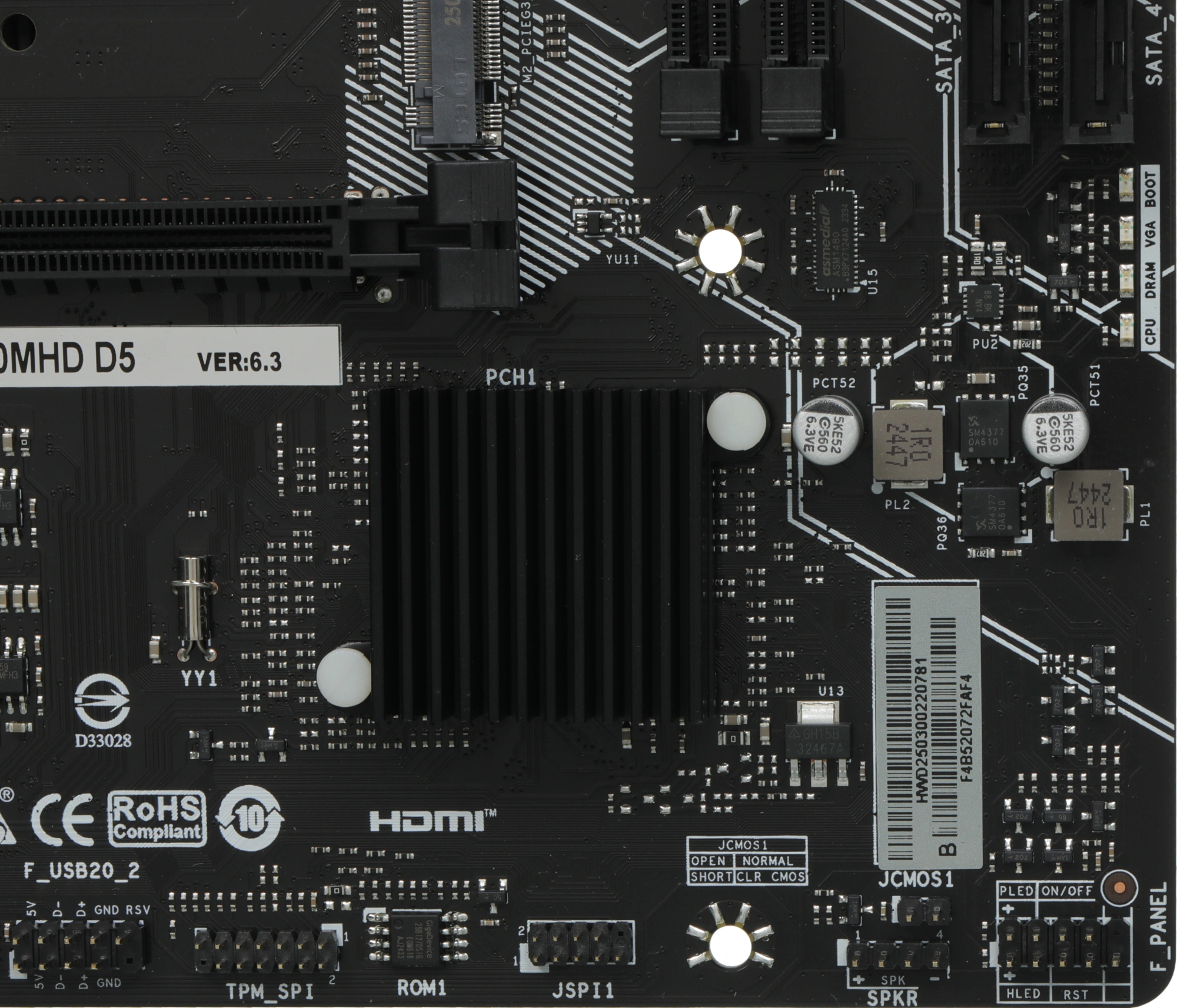 Материнская плата Biostar H610MHD D5 Soc-1700 Intel H610 2xDDR5 mATX AC`97 8ch(7.1) GbLAN+DVI+HDMI — миниатюра 11