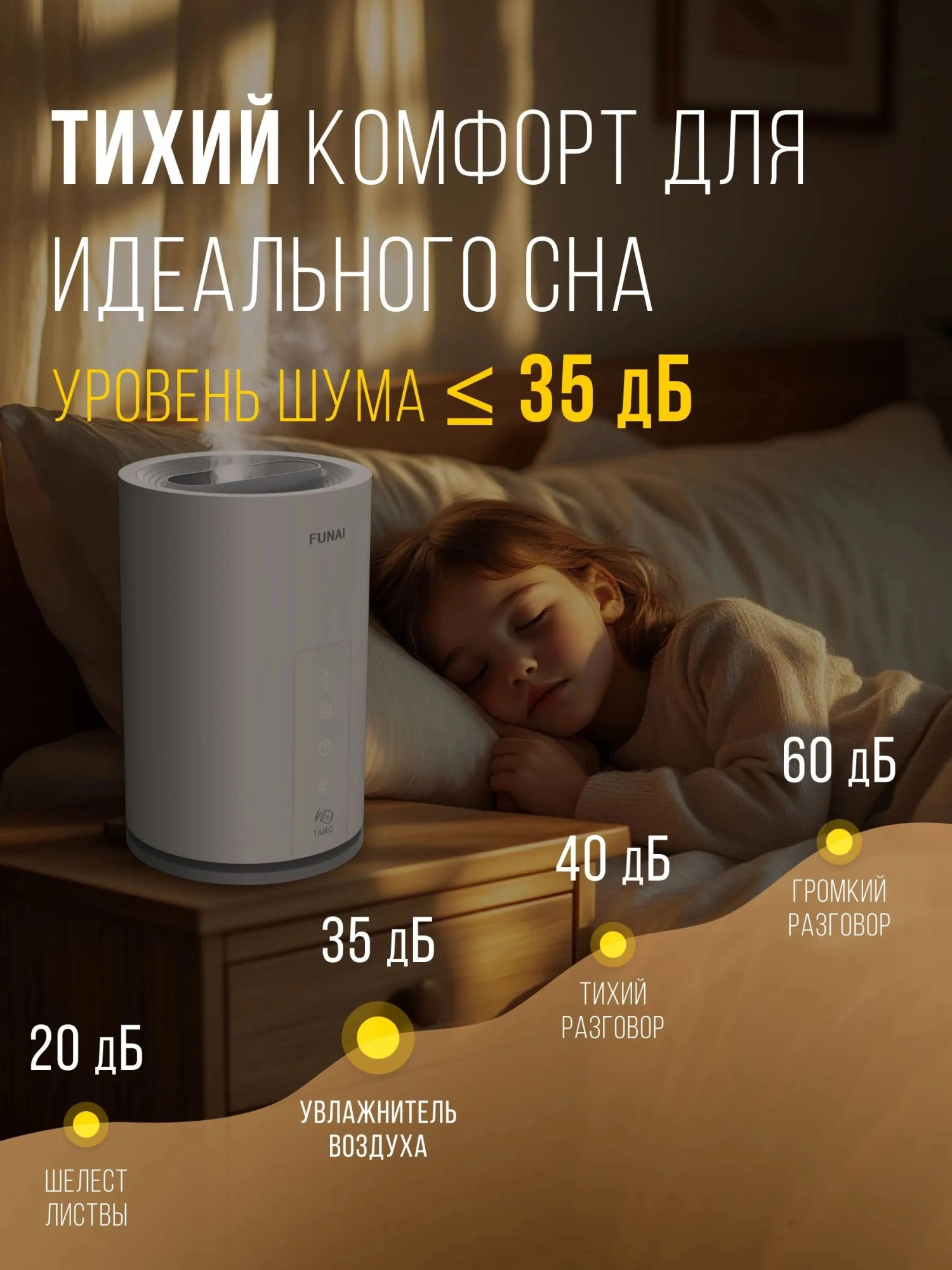Увлажнитель воздуха Funai USH-TKE7251WC 30Вт (ультразвуковой) белый — миниатюра 17