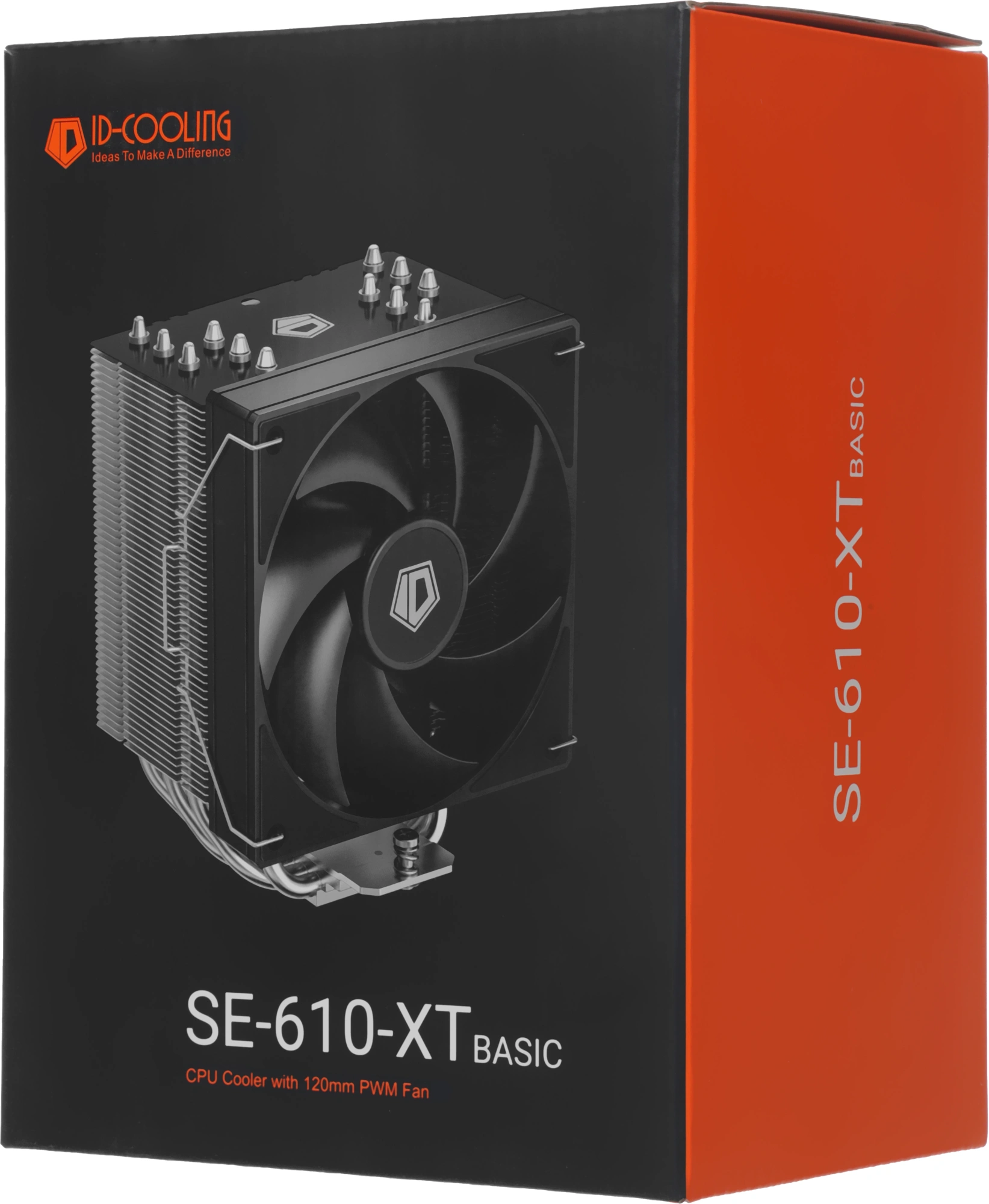 Устройство охлаждения(кулер) ID-Cooling SE-610-XT Basic Soc-AM5/AM4/1200/1700/1851 серебристый/черный 4-pin 29.85dB Al+Cu 250W 900gr Ret — фото 1