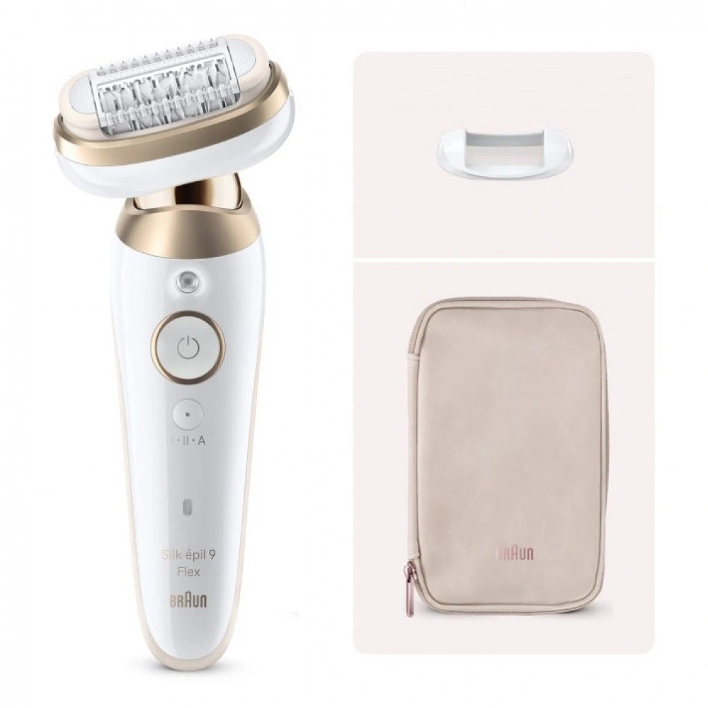 Эпилятор Braun SES9-011 скор.:2 насад.:3 от электр.сети от аккум. белый/золотистый — миниатюра 8