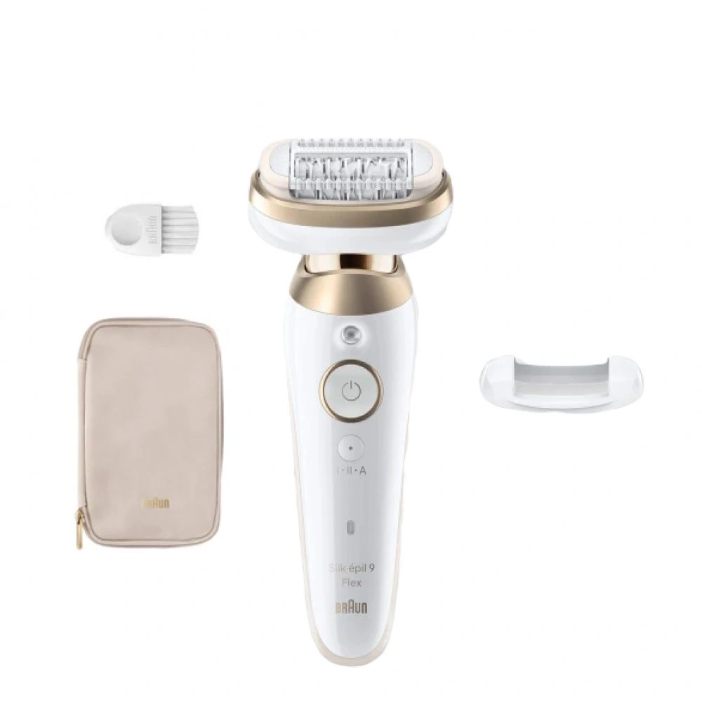 Эпилятор Braun SES9-011 скор.:2 насад.:3 от электр.сети от аккум. белый/золотистый — миниатюра 4
