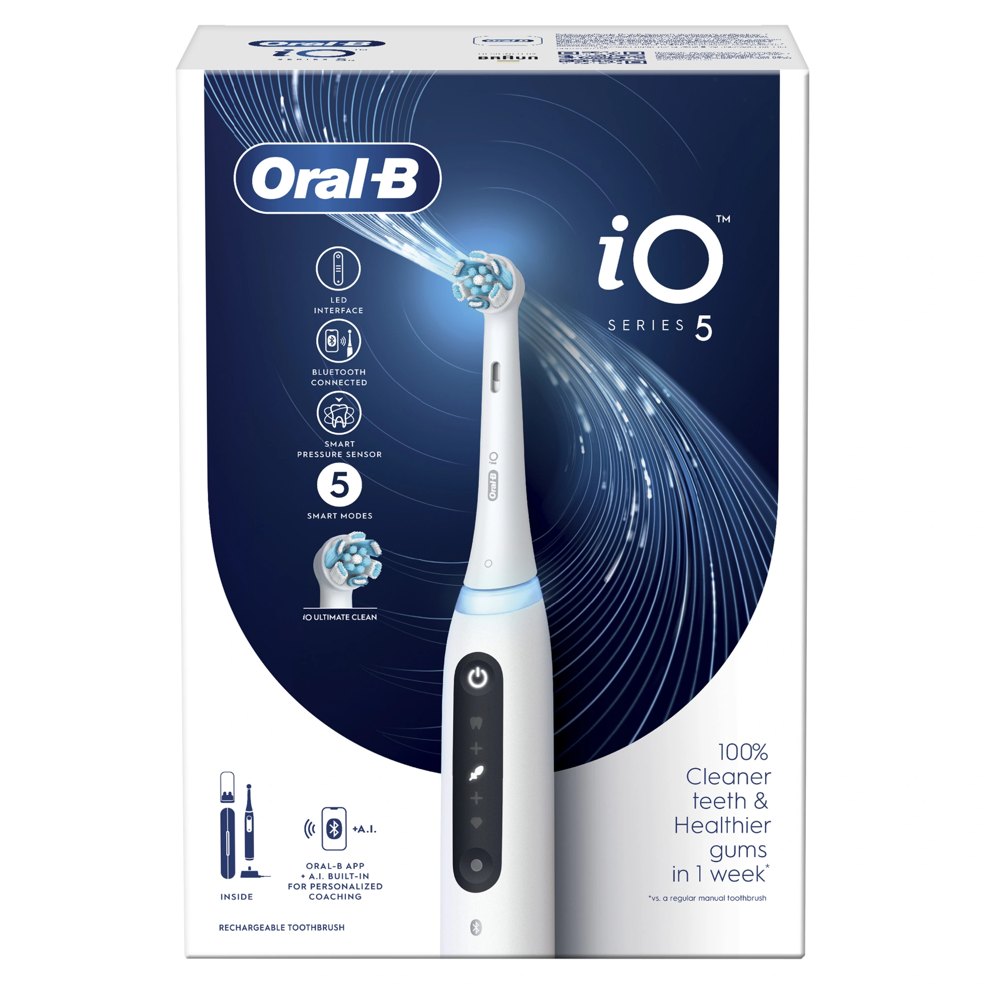 Зубная щетка электрическая Oral-B iO Series 5 iOG5.1A6.1WT белый — миниатюра 3
