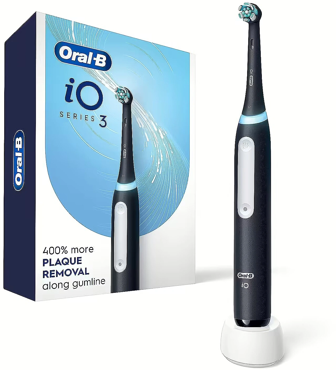 Зубная щетка электрическая Oral-B iO Series 3 iOG3.1A6.0BK черный/белый — миниатюра 2