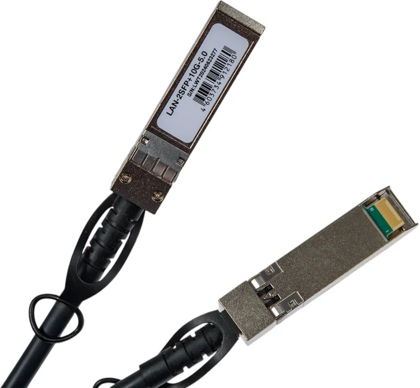 Сборка кабельная Lanmaster LAN-2SFP+10G-5.0 SFP+-SFP+ 5м черный — миниатюра 2