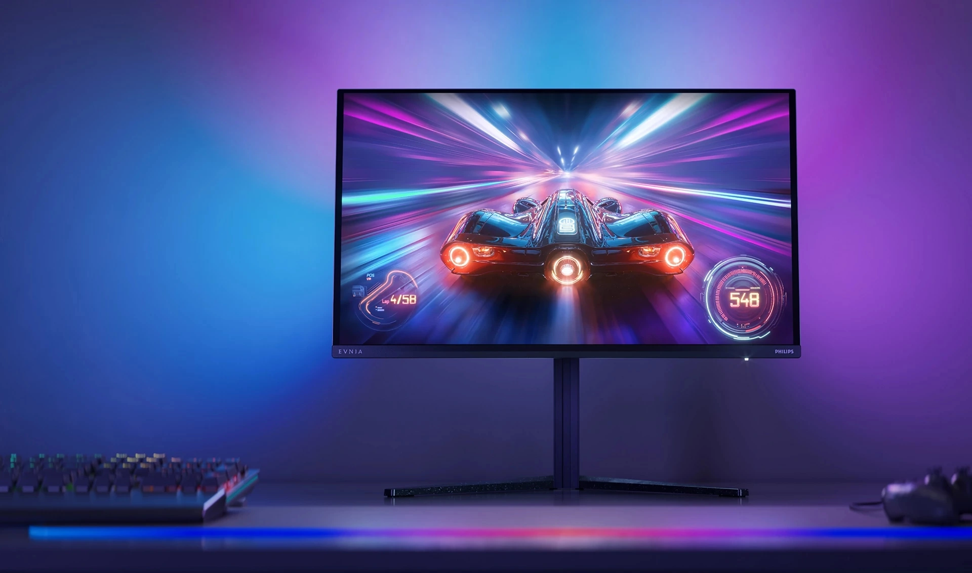 Монитор Philips 26.5" Evnia Gaming 27M2N6500P черный QD OLED LED 16:9 HDMI матовая HAS Piv 1500000:1 1000cd 178гр/178гр 2560x1440 280Hz FreeSync Premium Pro DP Quad HD 2K (1440p) USB 7.22кг — миниатюра 2