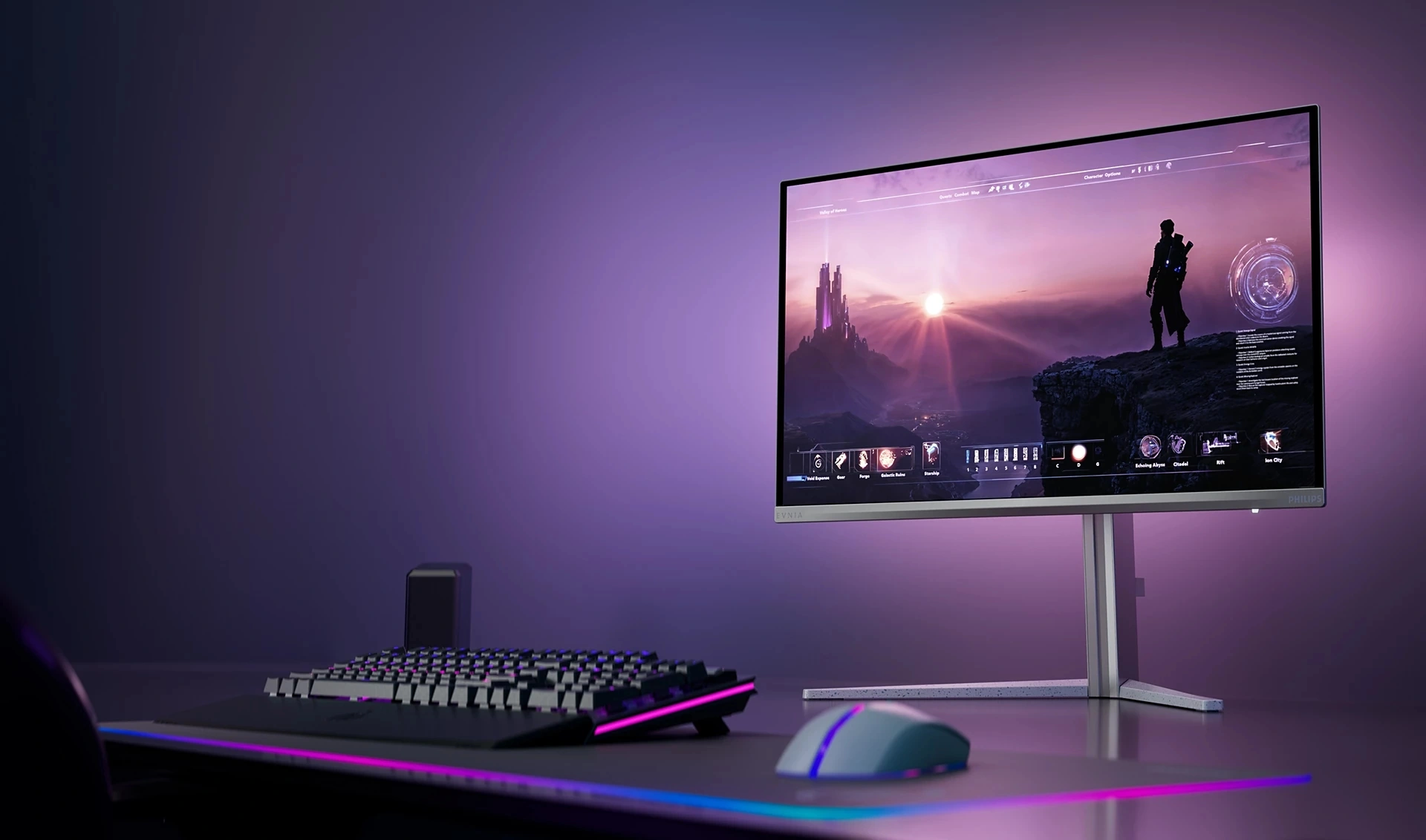 Монитор Philips 27" Evnia Gaming 27M2N8800 белый QD OLED LED 16:9 HDMI M/M матовая HAS Piv 250cd 178гр/178гр 3840x2160 240Hz FreeSync Premium Pro DP 4K USB 7.14кг — миниатюра 2