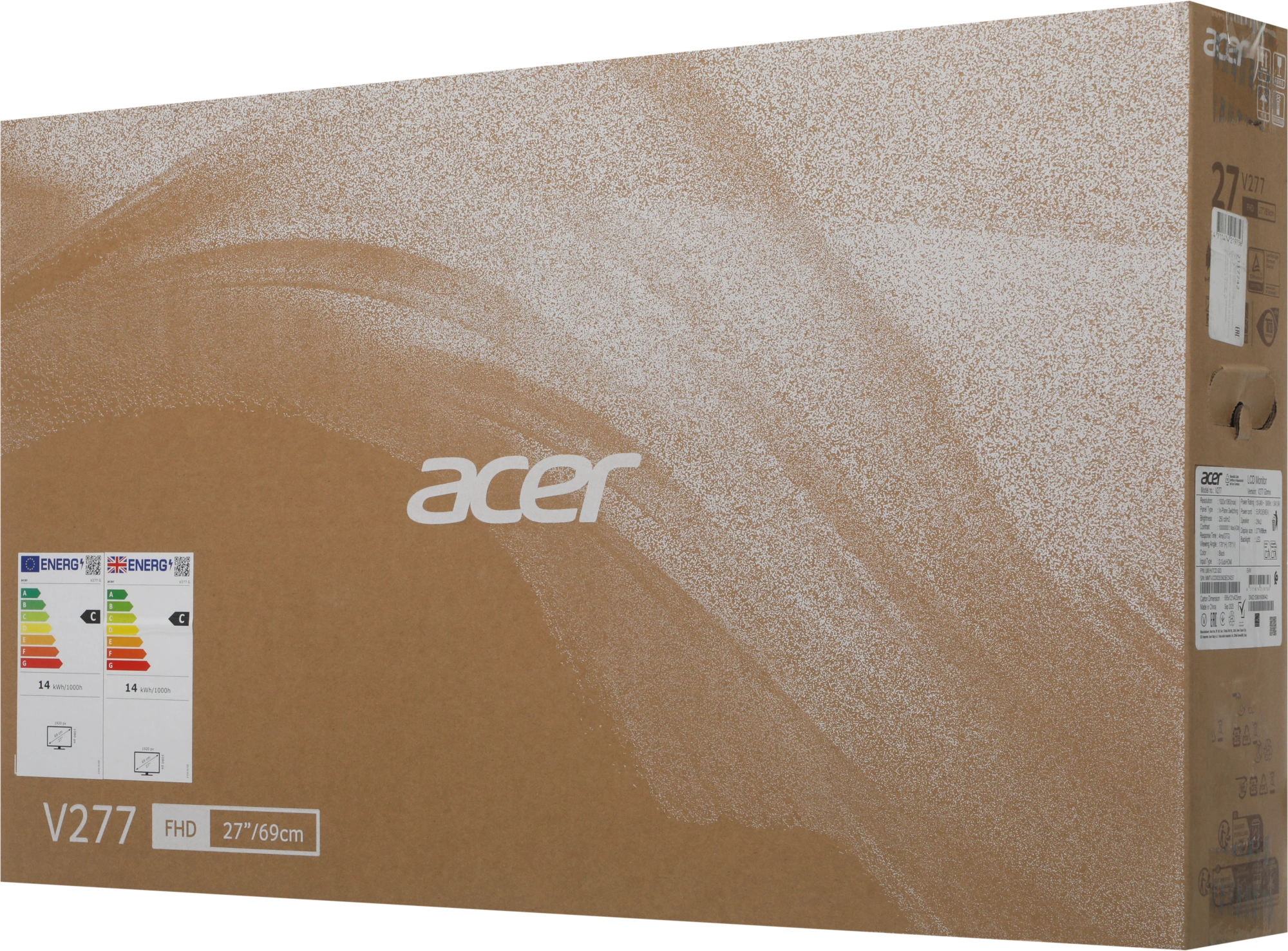 Монитор Acer 27" Vero V277Gbmix черный IPS LED 4ms 16:9 HDMI M/M матовая 250cd 178гр/178гр 1920x1080 120Hz FreeSync VGA FHD 3.64кг — миниатюра 9