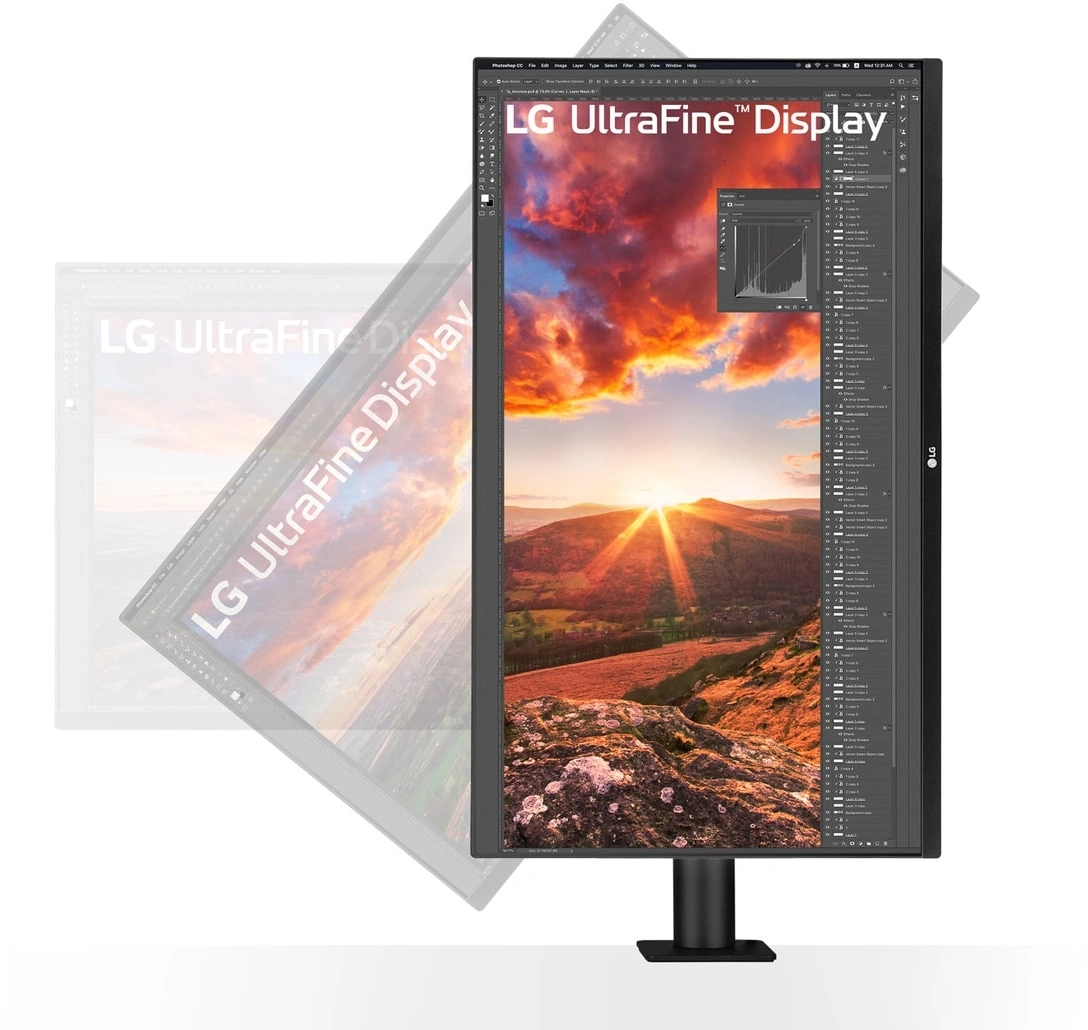 Монитор LG 31.5" UltraFine 32UN880K-B черный IPS LED 16:9 HDMI M/M матовая HAS Piv 1000:1 380cd 178гр/178гр 3840x2160 60Hz DP 4K USB 10.3кг — миниатюра 2