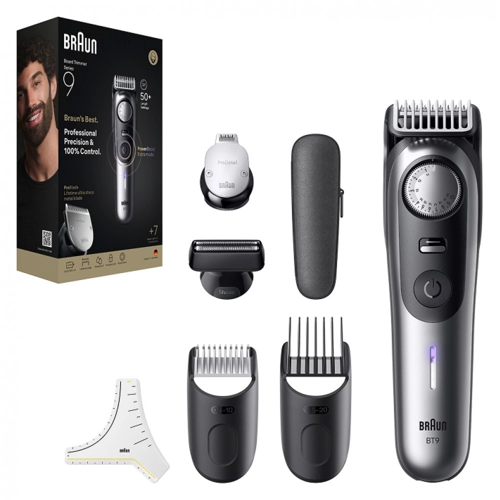 Триммер Braun BT9520 серебристый (насадок в компл:4шт) — миниатюра 3