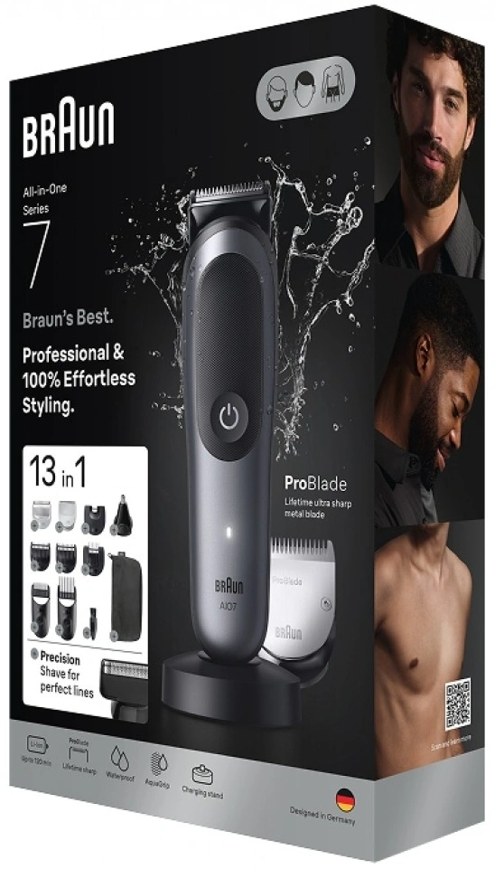 Триммер Braun Series 7 AIO7560 серый (насадок в компл:10шт) — миниатюра 6