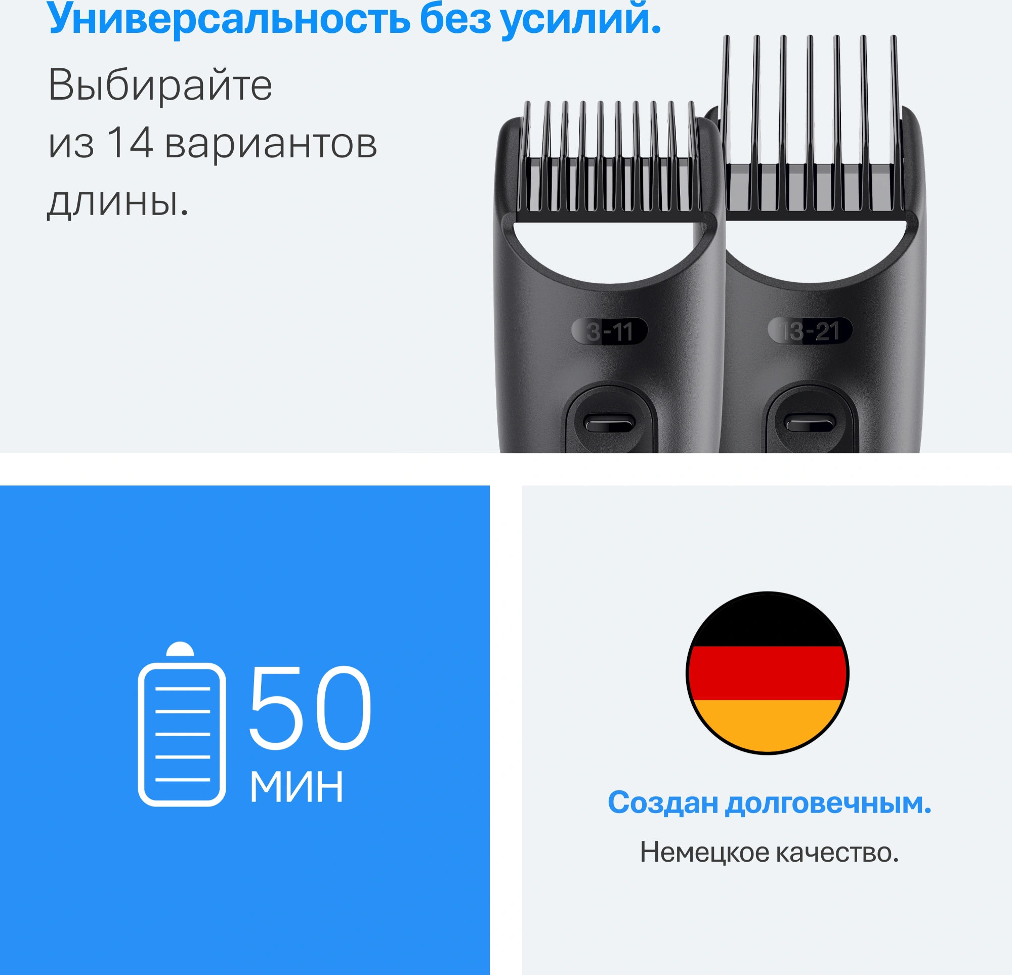 Триммер Braun AIO3500 серый (насадок в компл:3шт) — миниатюра 7