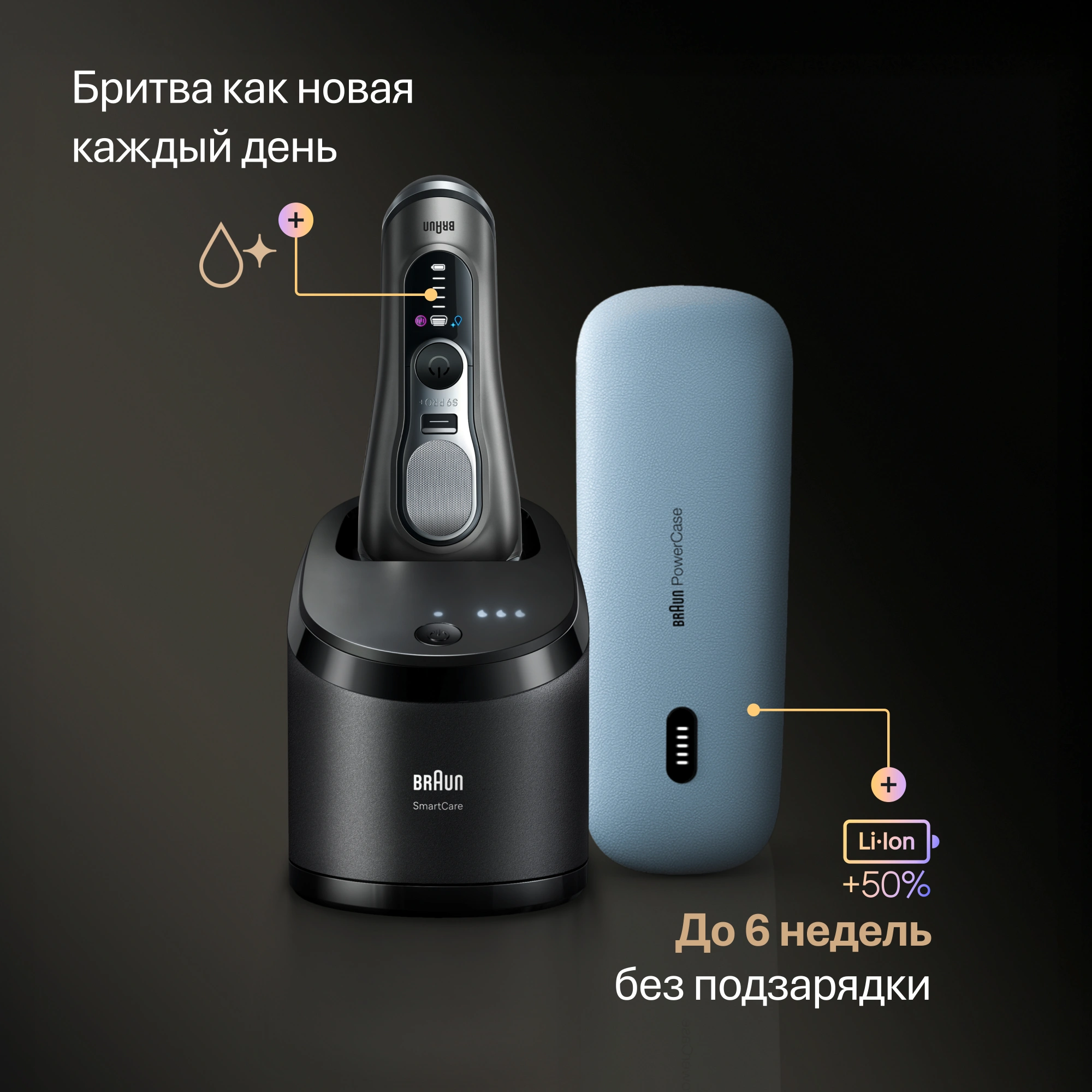Бритва сетчатая Braun 9675cc реж.эл.:5 питан.:аккум. серебристый — миниатюра 11