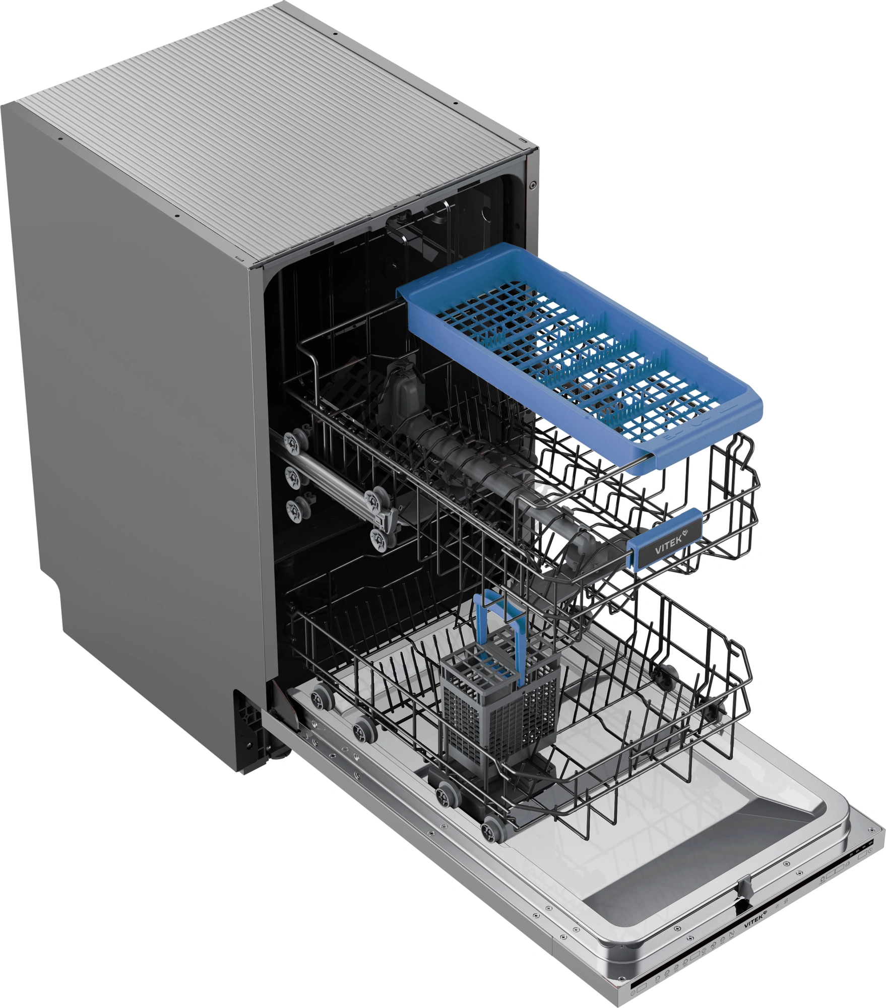 Посудомоечная машина встраив. Vitek VT-BD411 2100Вт узкая серебристый — миниатюра 4