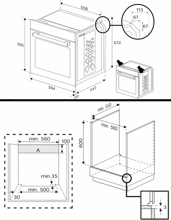 Духовой шкаф Электрический Hotpoint HFE8 1221 H WH белый — миниатюра 7
